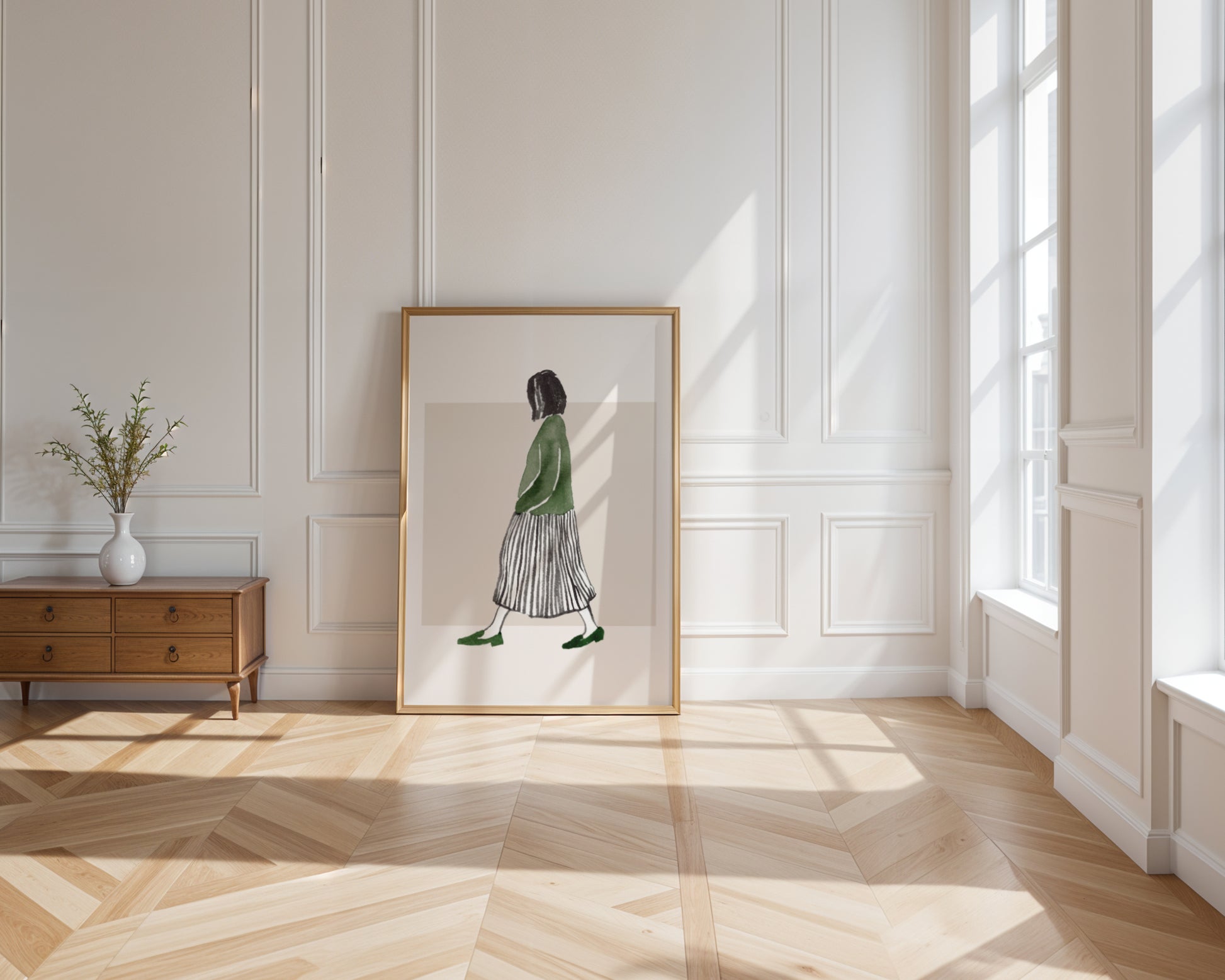 Green Sweater – Minimalist Walk