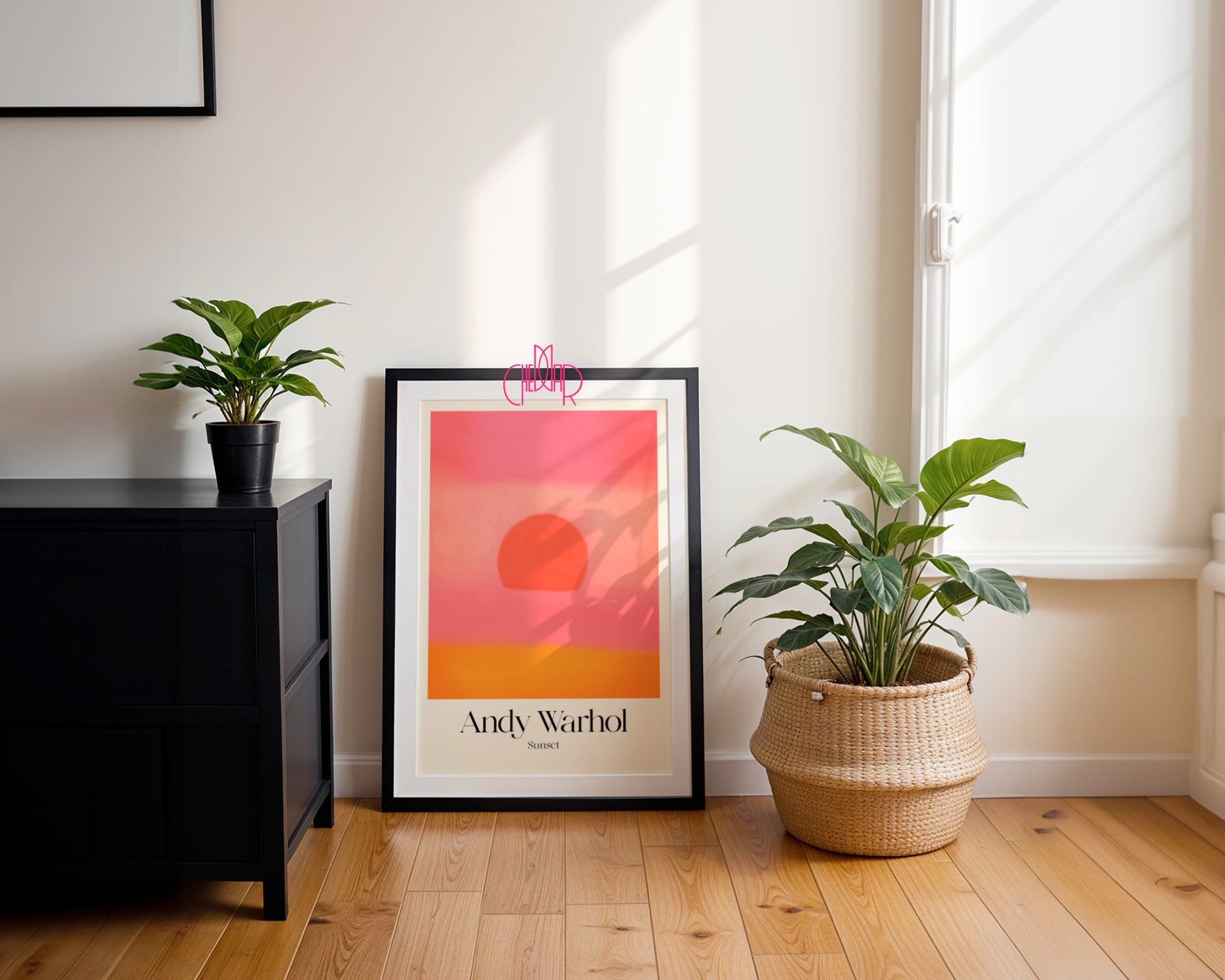 Neonowy Horyzont: Sunset – Andy Warhol, Pop Art Masterpiece