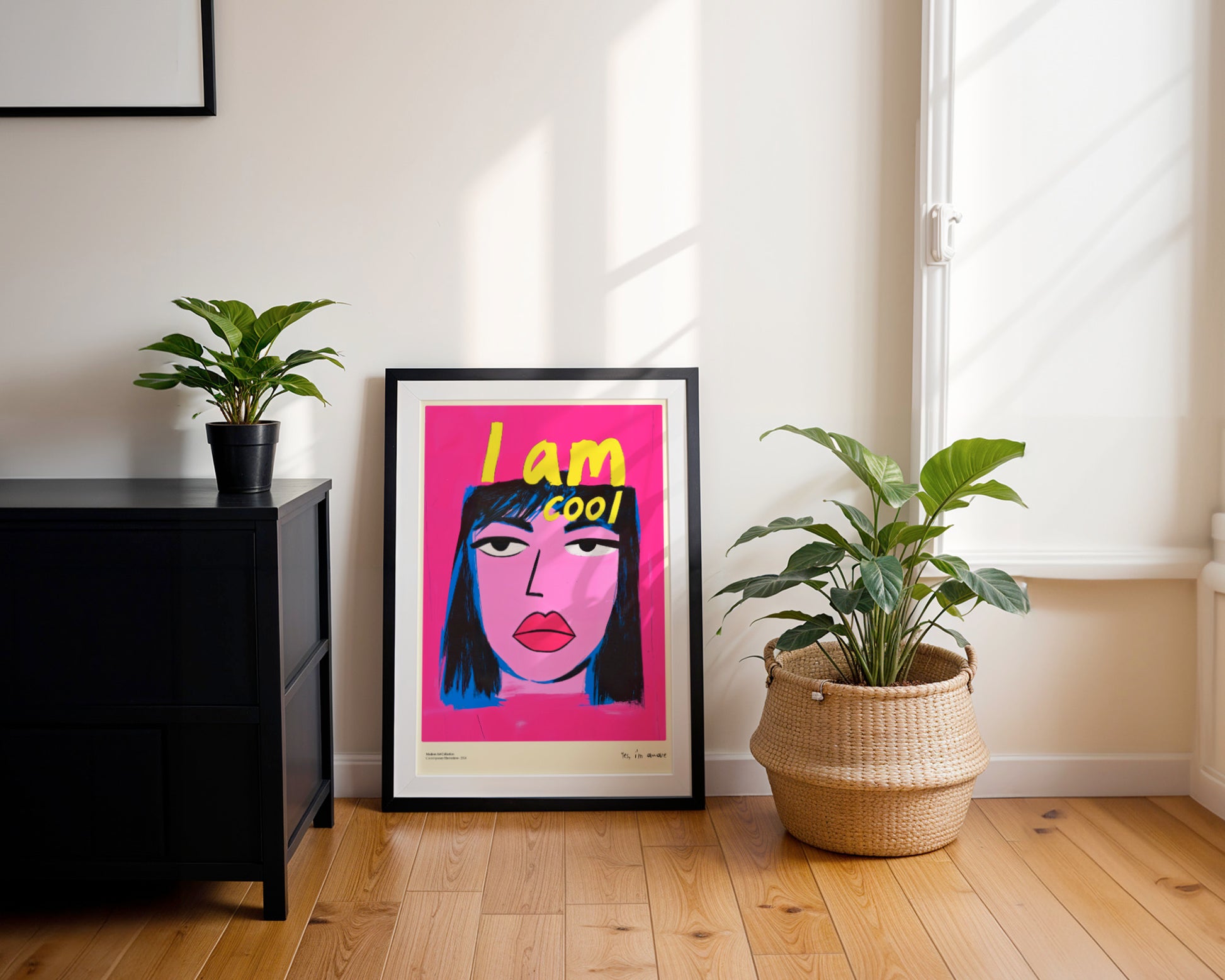 Plakat I Am Cool, Yes I’m Aware, modernizm, sztuka współczesna