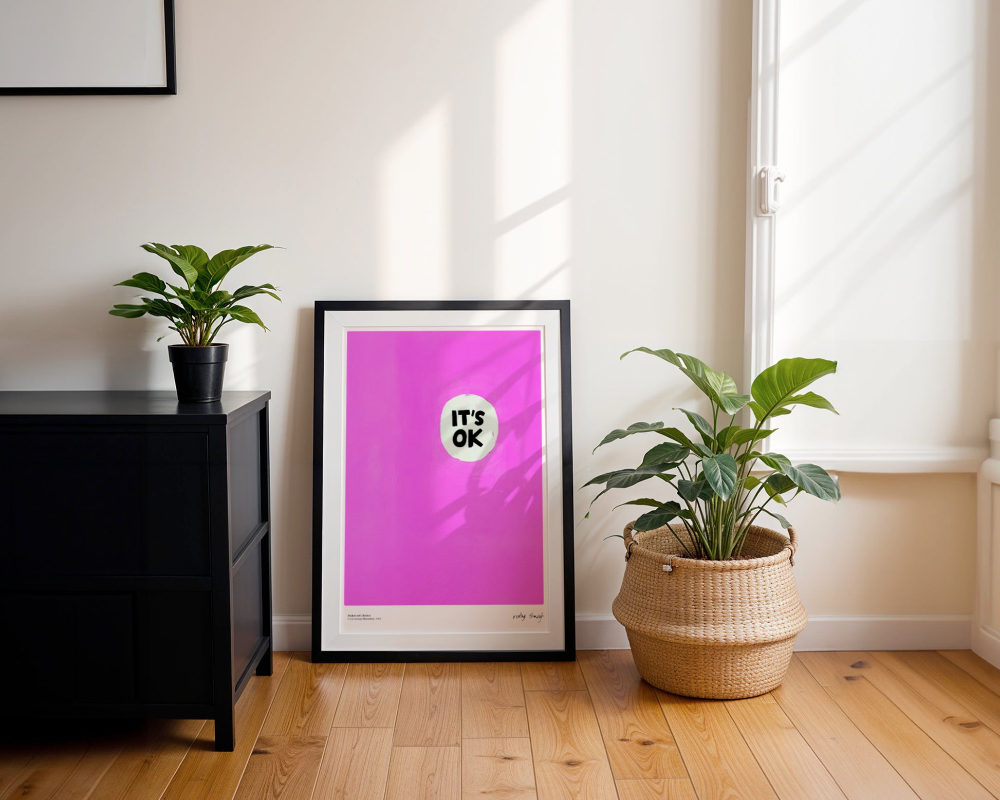 Plakat It’s OK, Really Though, modernizm, sztuka współczesna