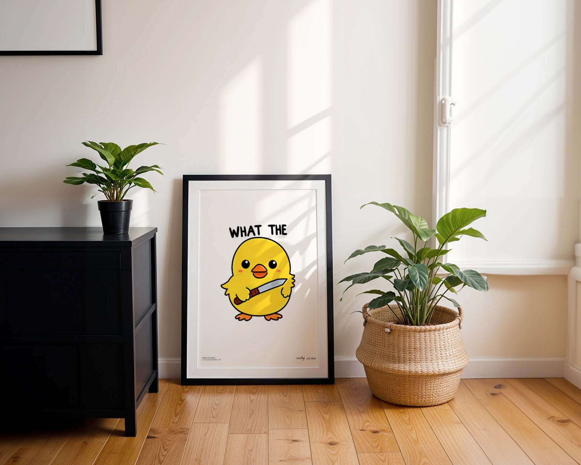 Plakat What the Duck, Totally Serious, modernizm, sztuka współczesna