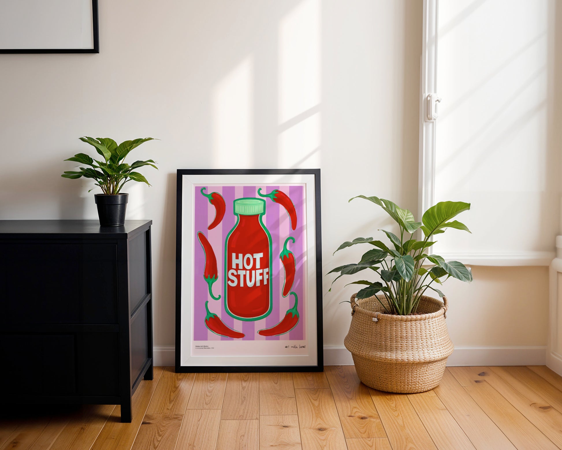 Plakat Hot Stuff, Art with Heat, modernizm, sztuka współczesna