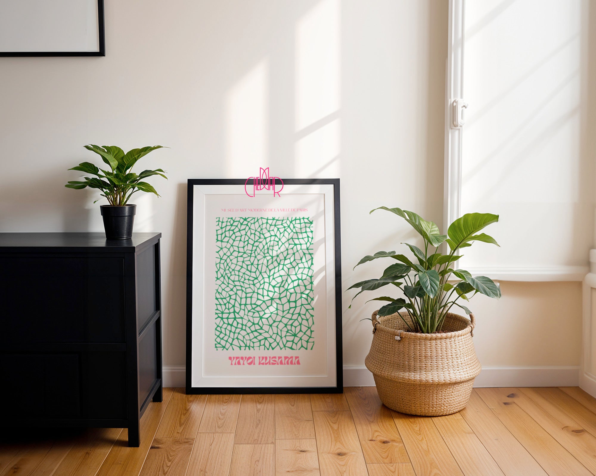 Plakat Yayoi Kusama, Green Infinity Nets, Contemporary Art Museum