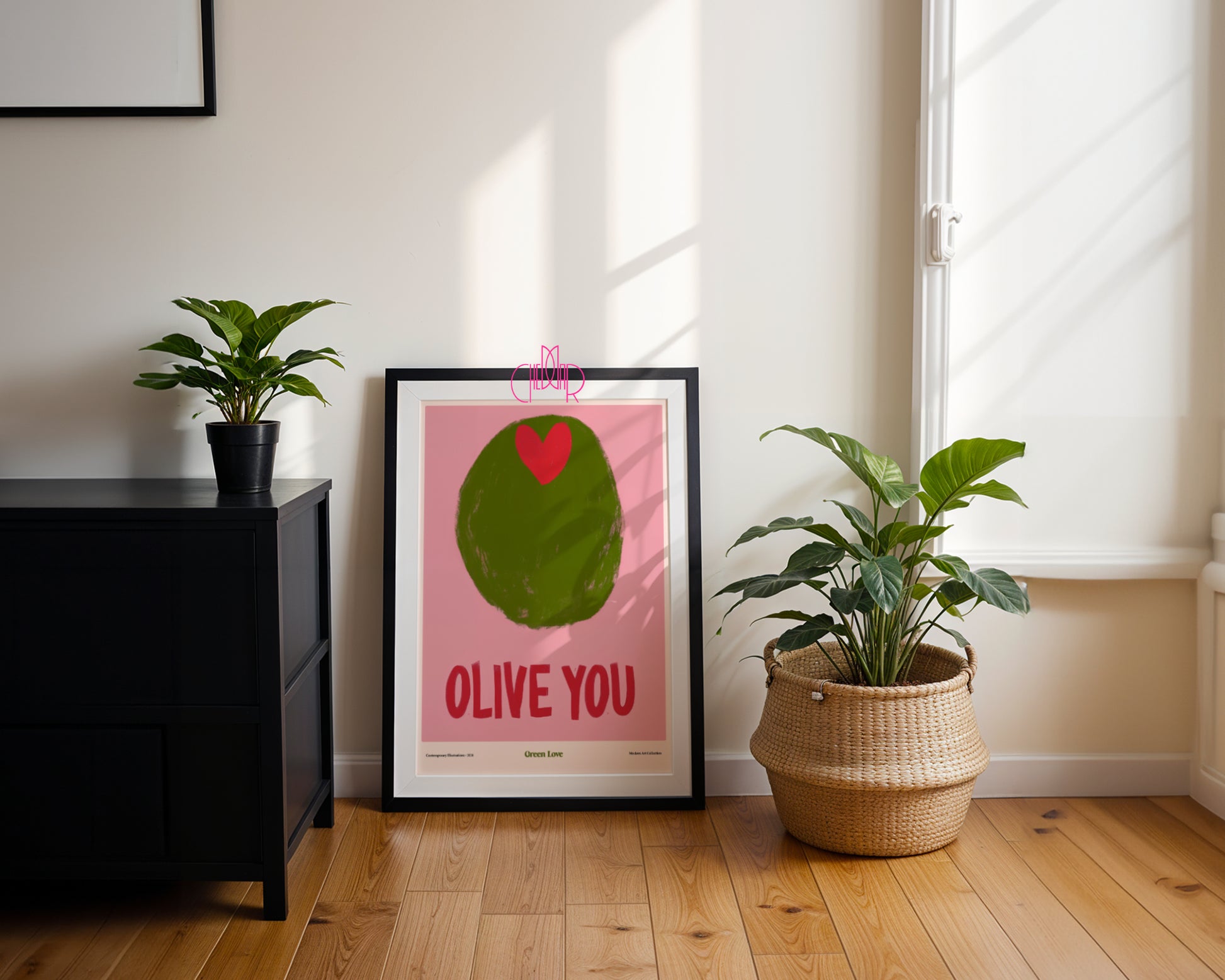 Plakat „Olive You” – Słodkie Wyznanie w Stylu Modern Art!
