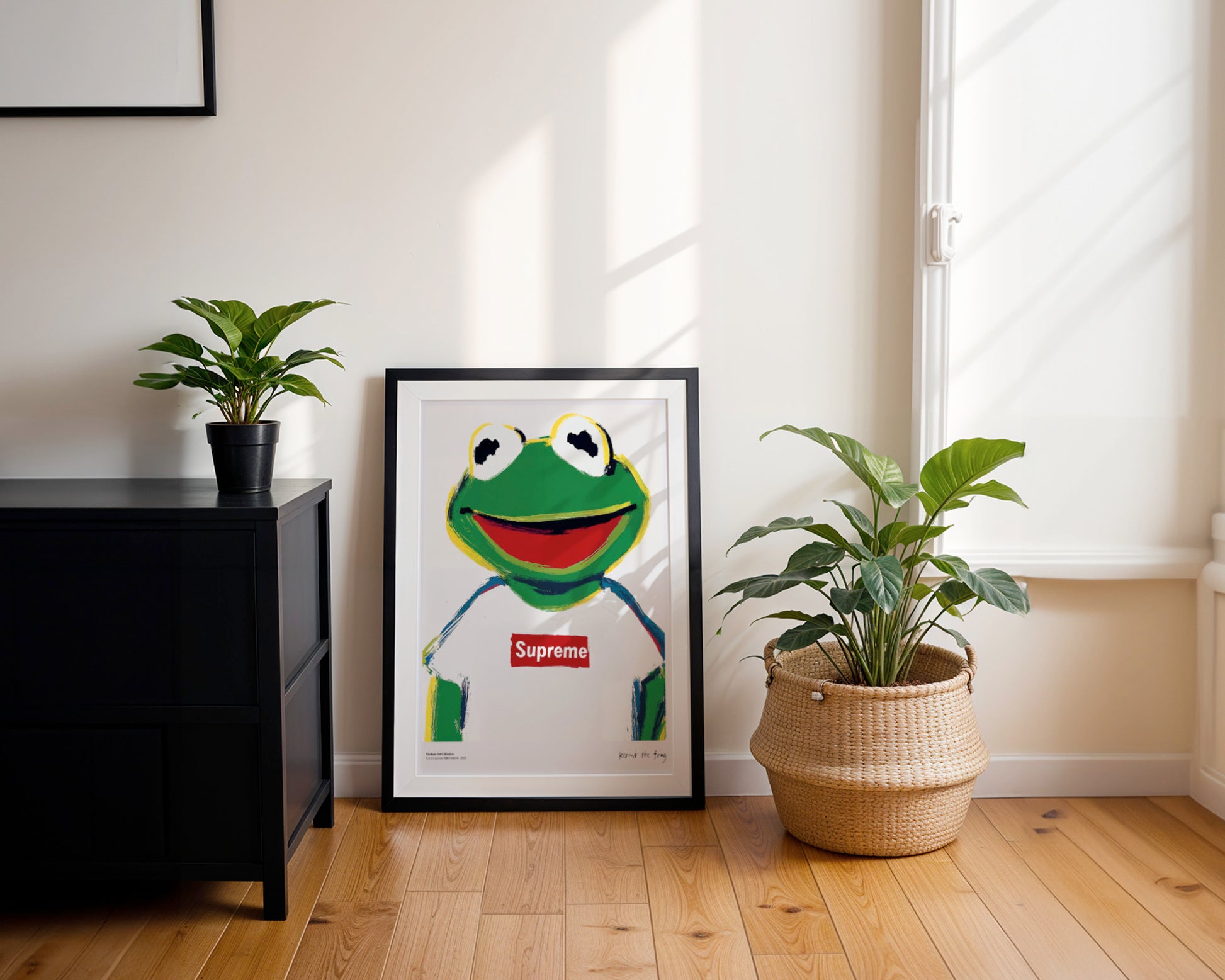 Plakat Kermit the Frog, Supreme Streetwear, modernizm, sztuka współczesna