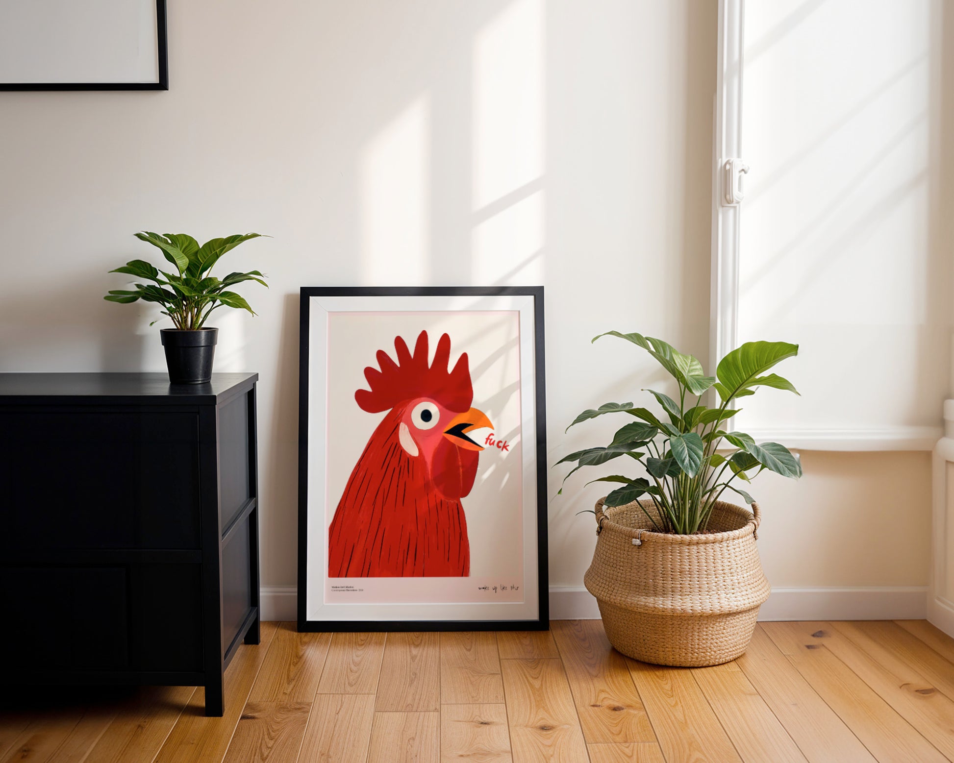 Plakat Woke Up Like This, Rooster Art, modernizm, sztuka współczesna