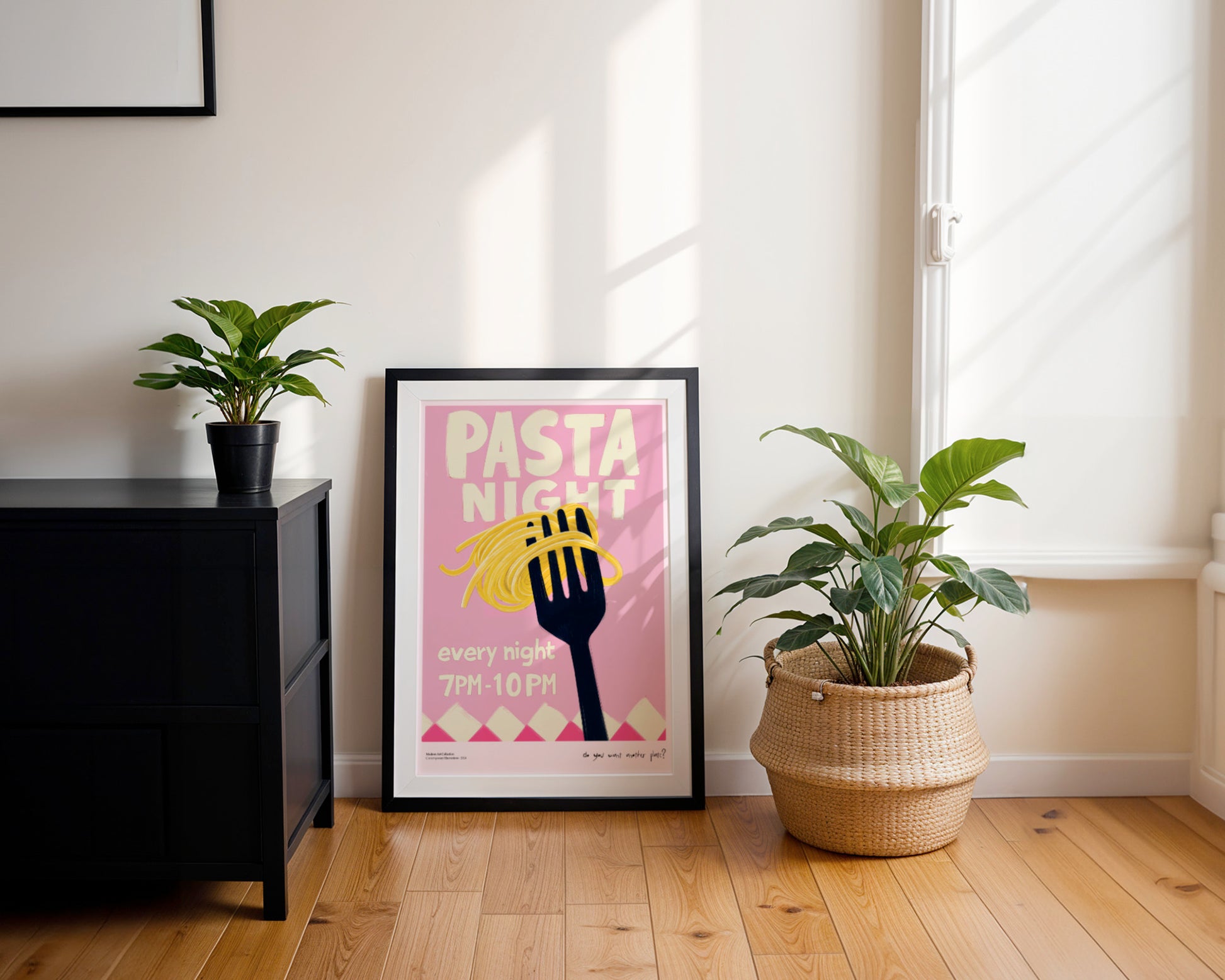 Plakat „Pasta Night” – Bo każda noc jest dobra na odrobinę Italii!