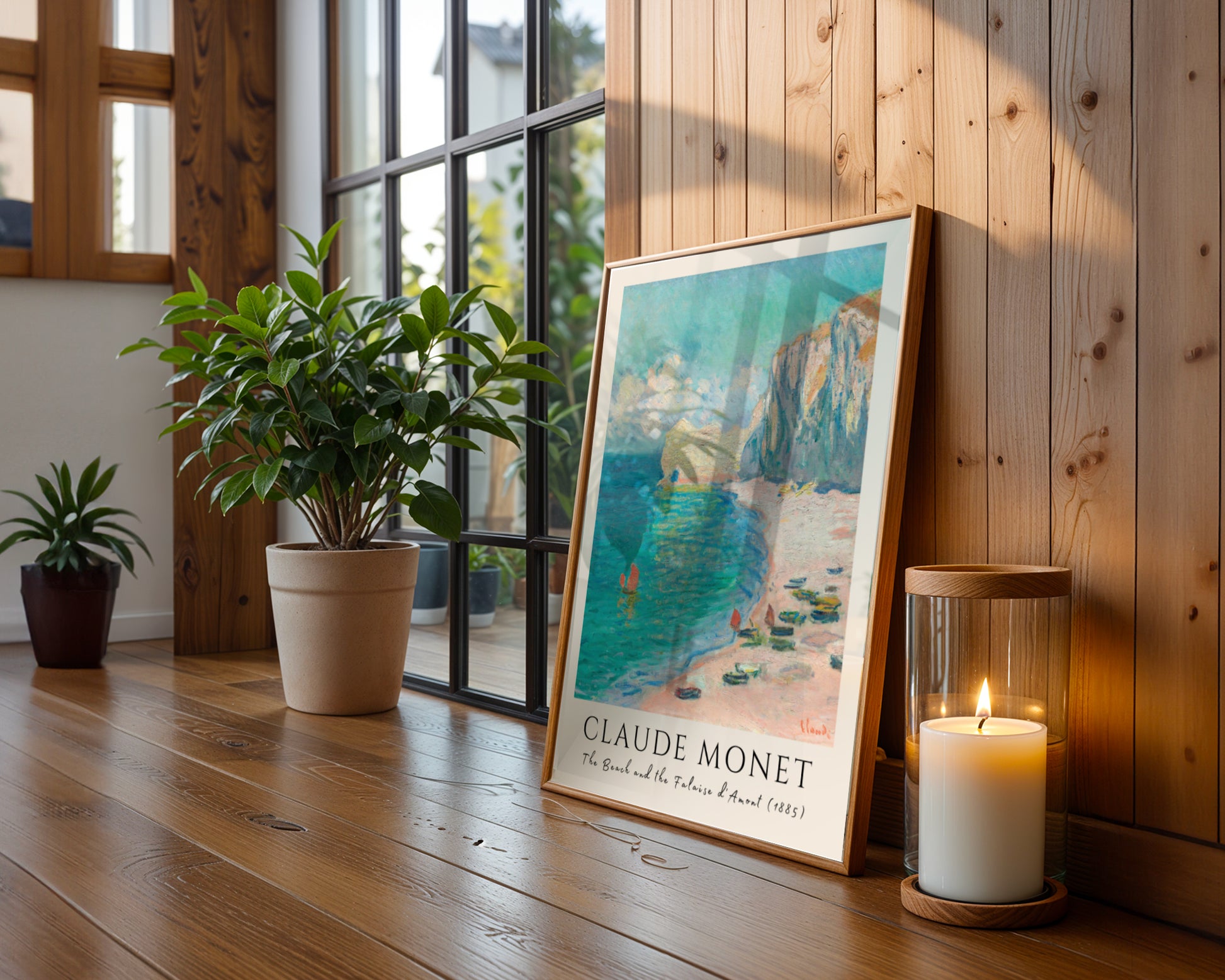 Claude Monet – The Beach and the Falaise d'Amont