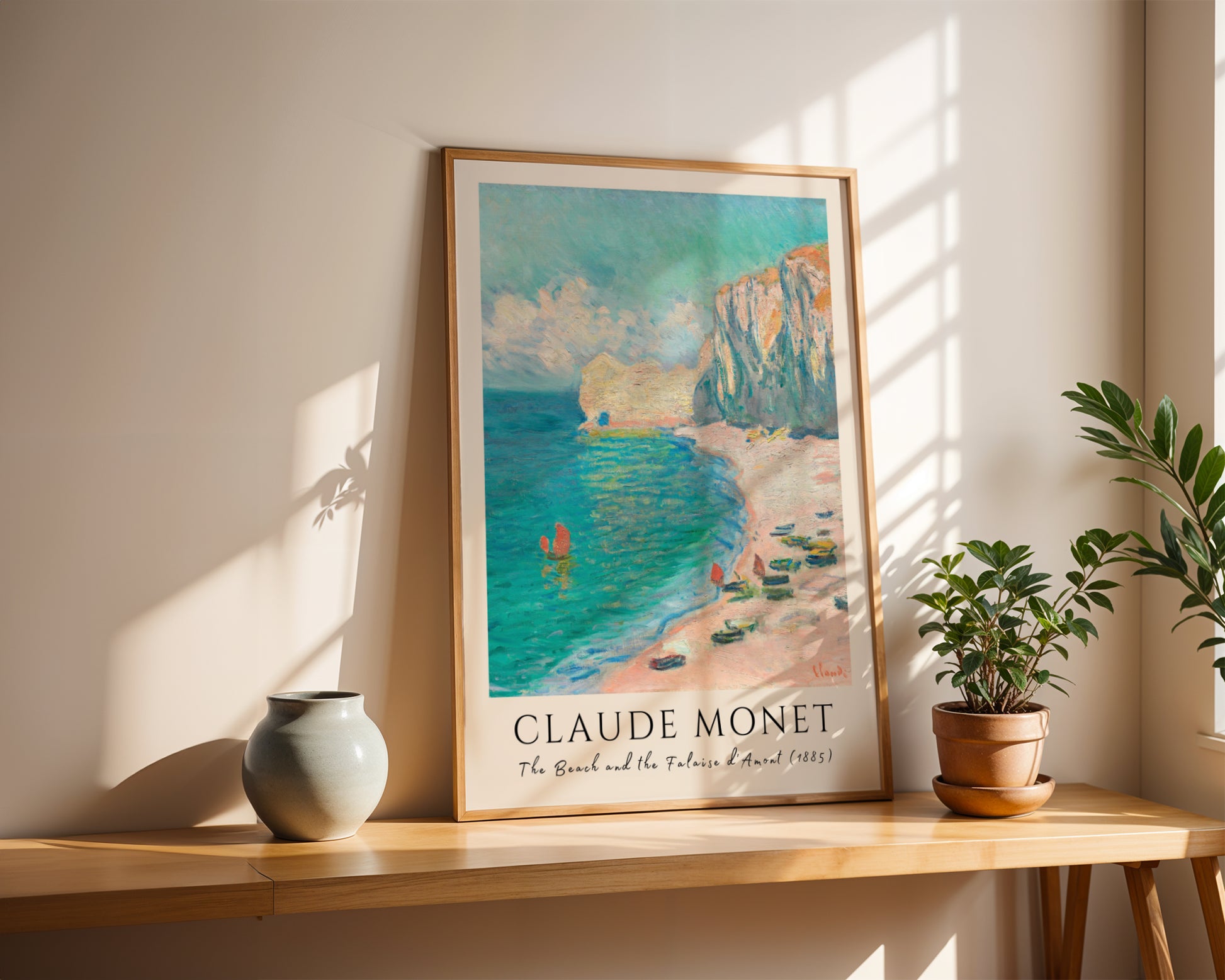 Claude Monet – The Beach and the Falaise d'Amont