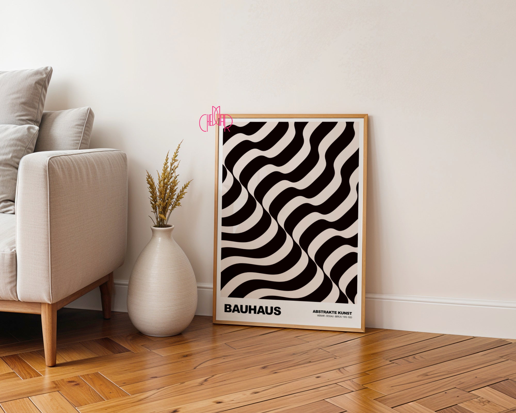 Płynna Geometria: Wavy Monolith – Bauhaus, Abstract Kinetic Flow