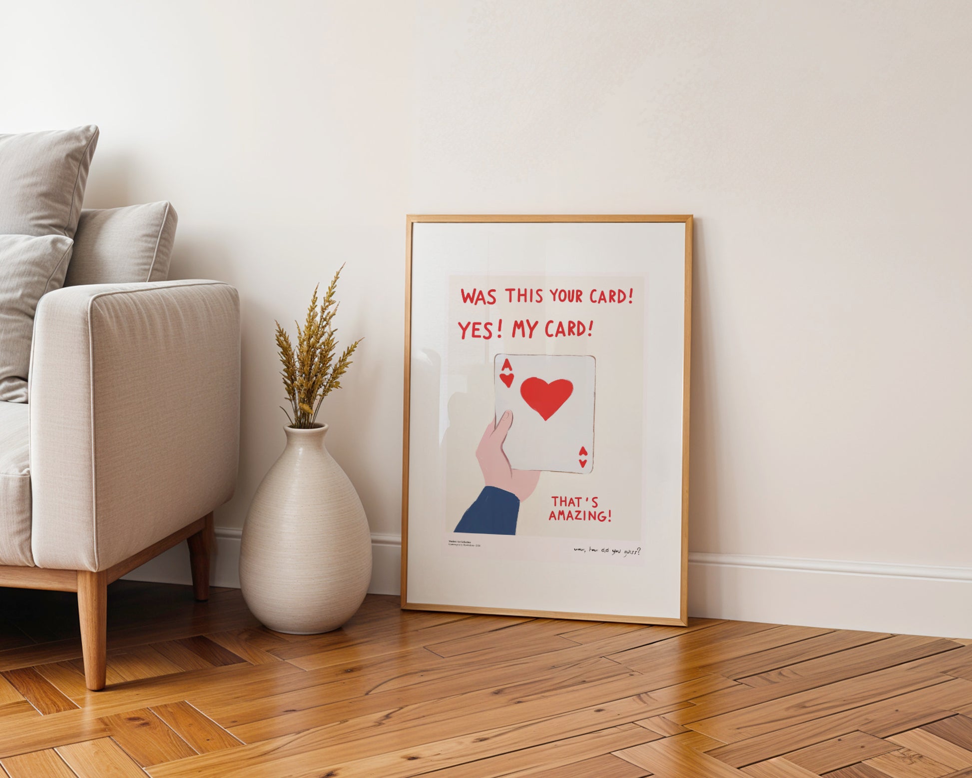 Plakat Amazing Card, Ace of Hearts, modernizm, sztuka współczesna