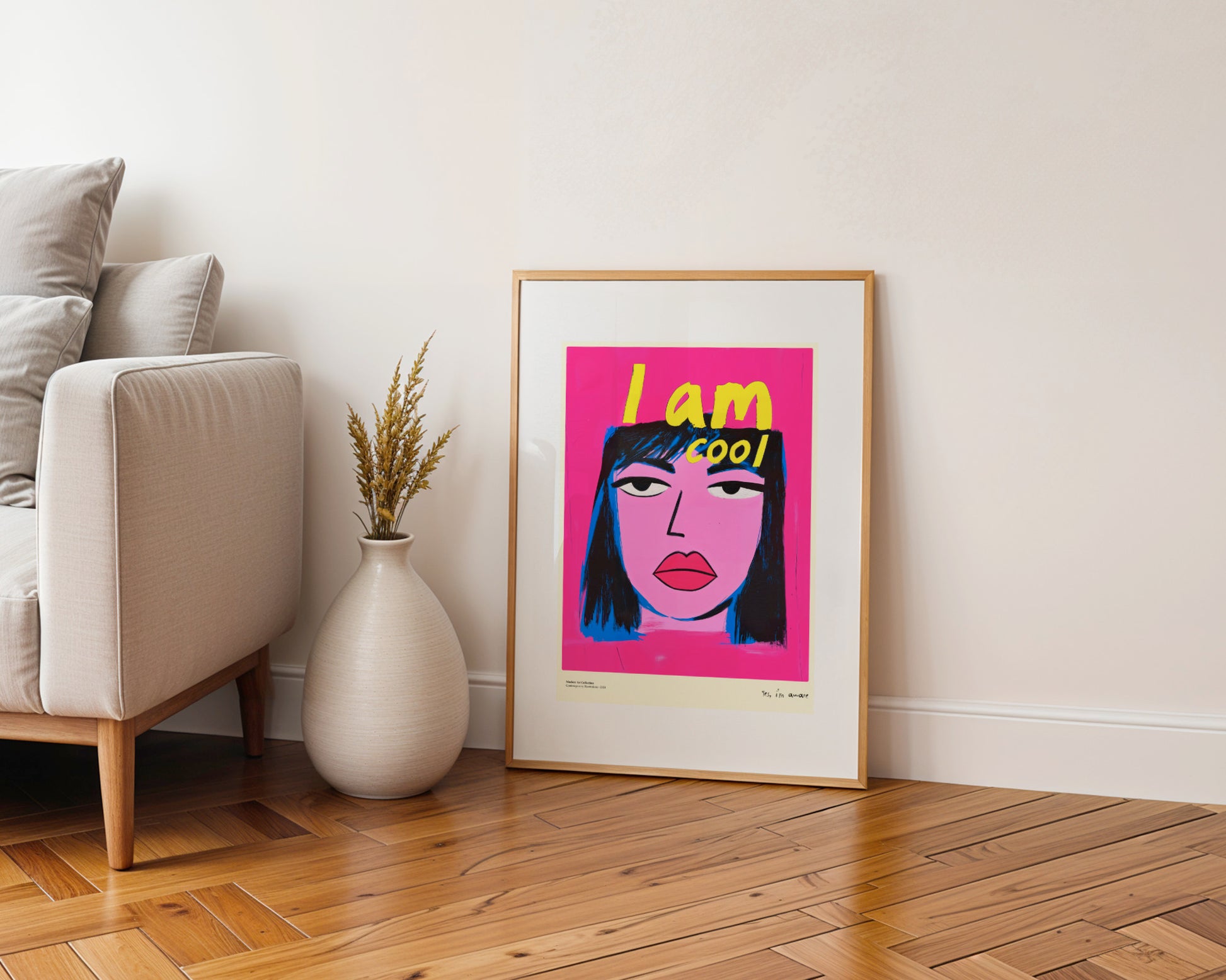 Plakat I Am Cool, Yes I’m Aware, modernizm, sztuka współczesna