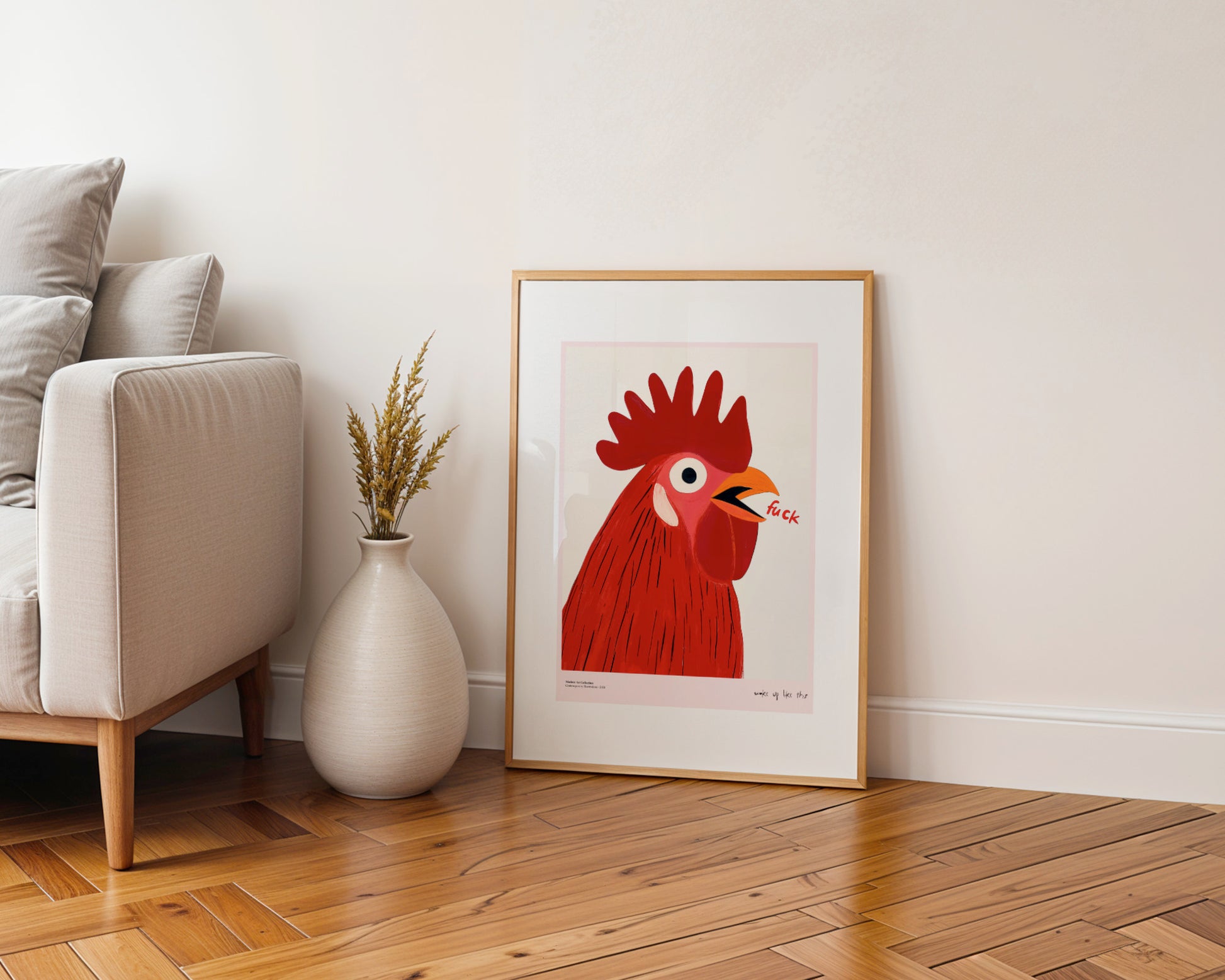 Plakat Woke Up Like This, Rooster Art, modernizm, sztuka współczesna