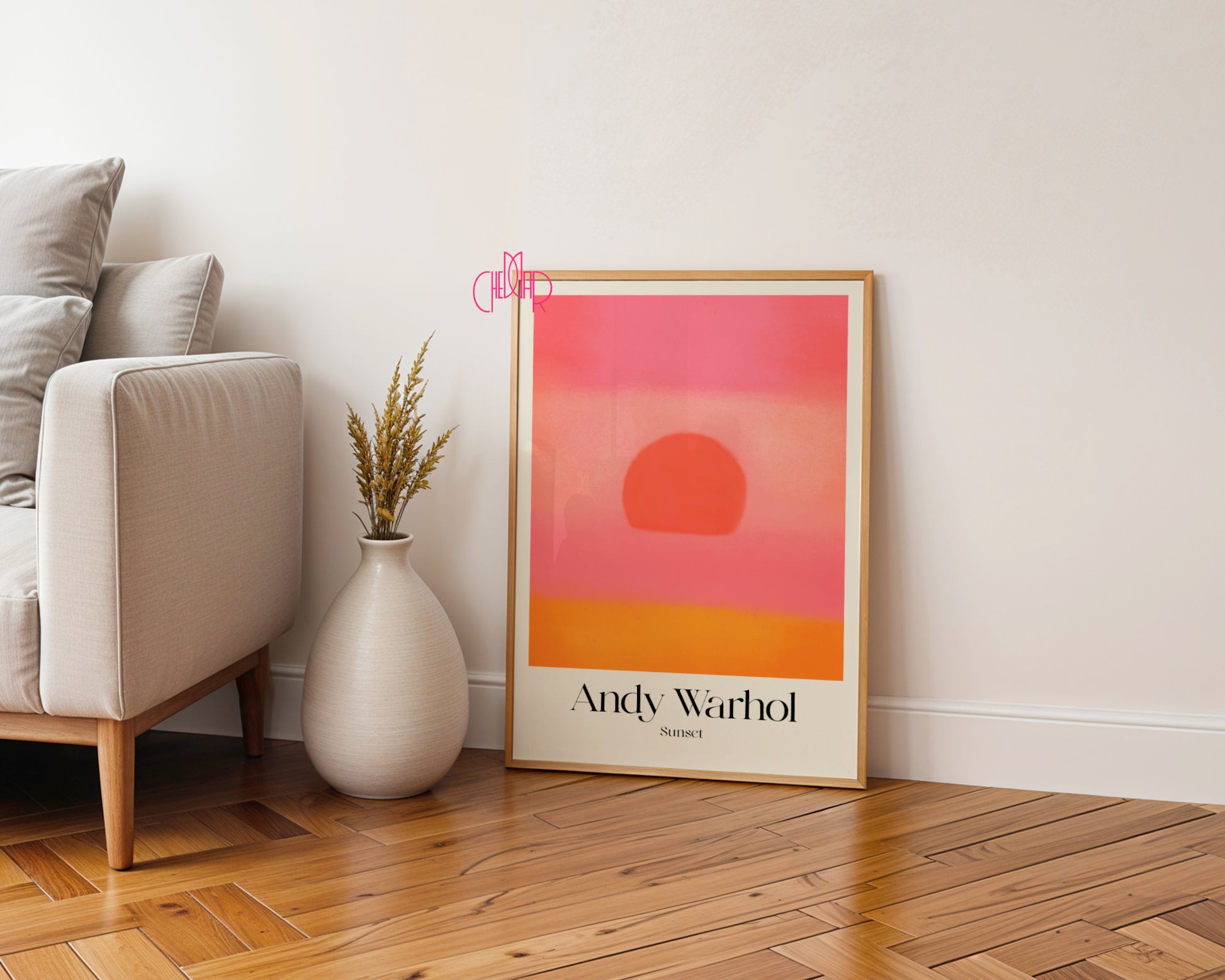 Neonowy Horyzont: Sunset – Andy Warhol, Pop Art Masterpiece