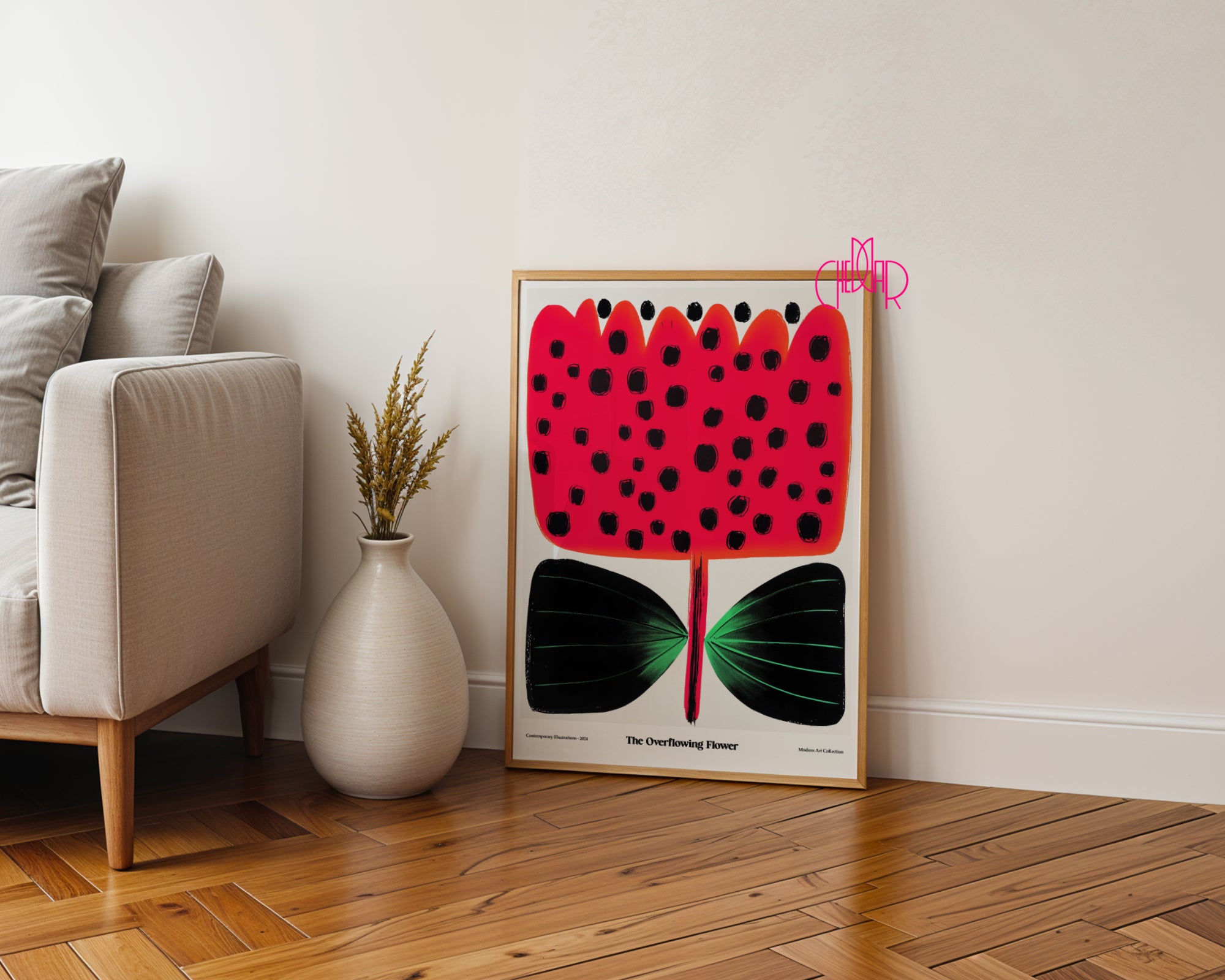 Plakat „Overlowing Flower”, rozkwitający kwiat