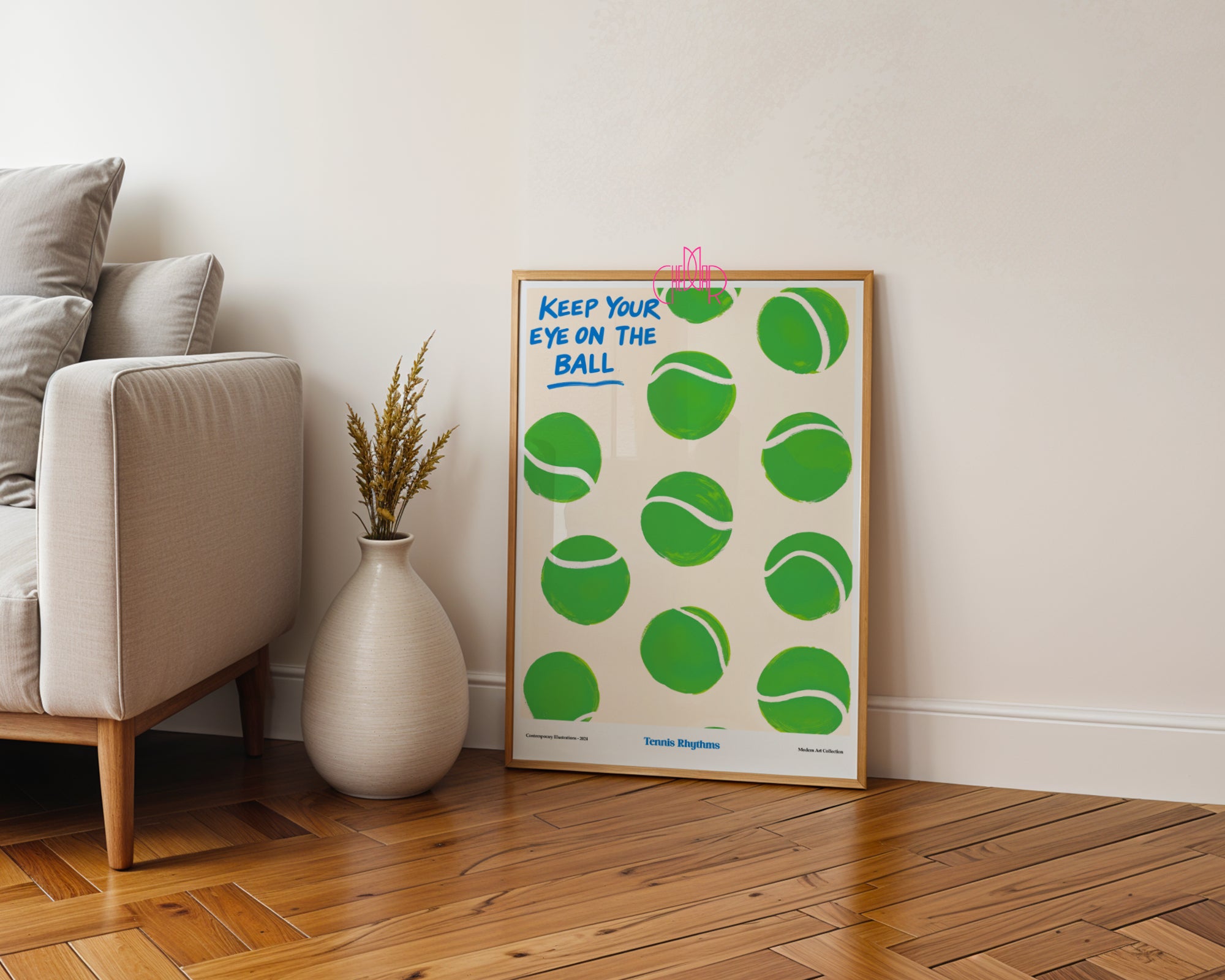 Plakat Keep Your Eye on the Ball, modernizm, sztuka współczesna