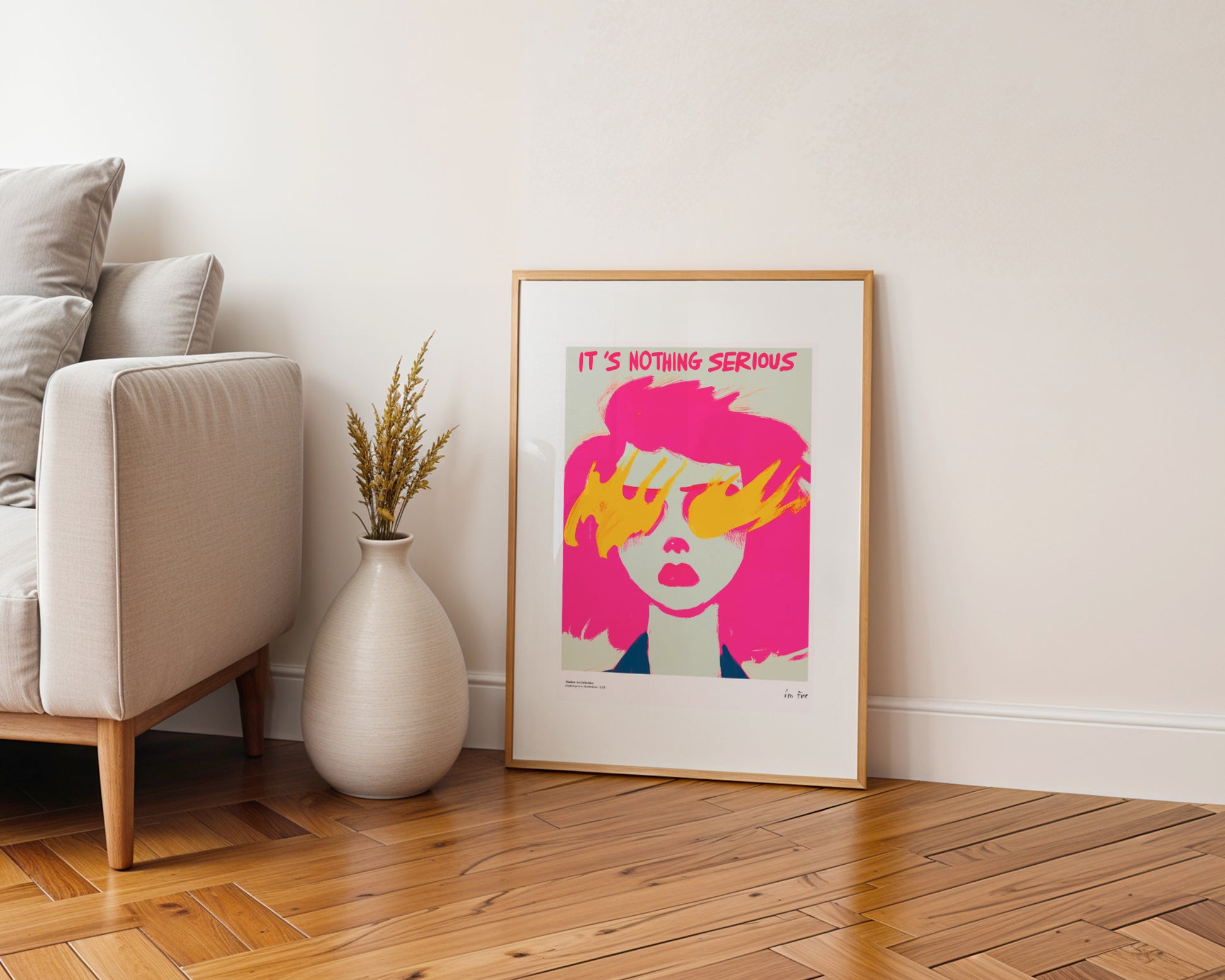 Plakat It’s Nothing Serious, I’m Fine, modernizm, sztuka współczesna
