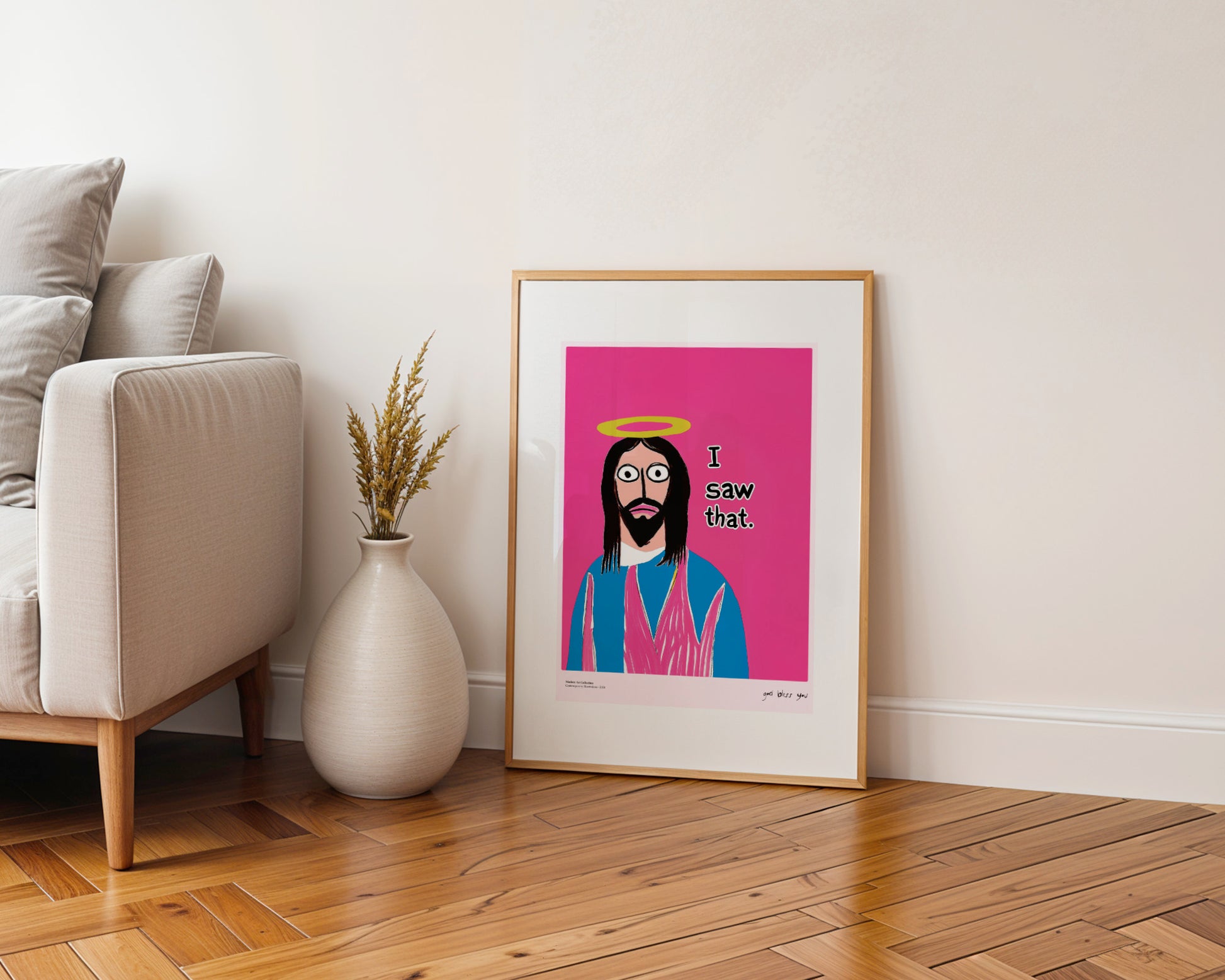 Plakat I Saw That, Jesus Art, modernizm, sztuka współczesna