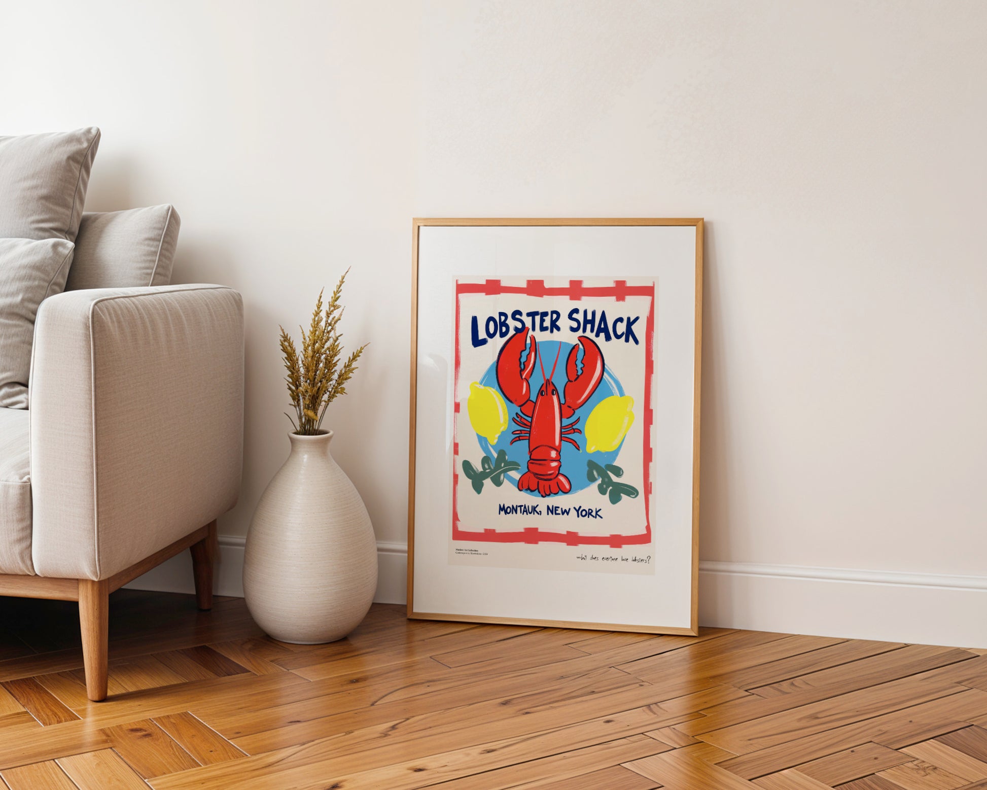 Plakat „Lobster Shack” – Przenieś klimat Montauk prosto do swojej kuchni!