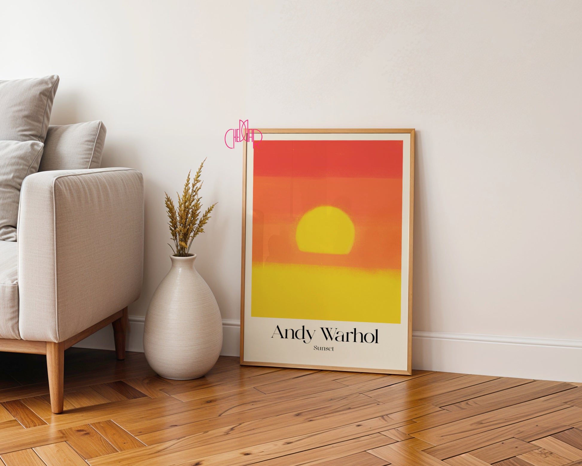 Słoneczna Ikona: Golden Hour – Andy Warhol, Pop Art Sunset