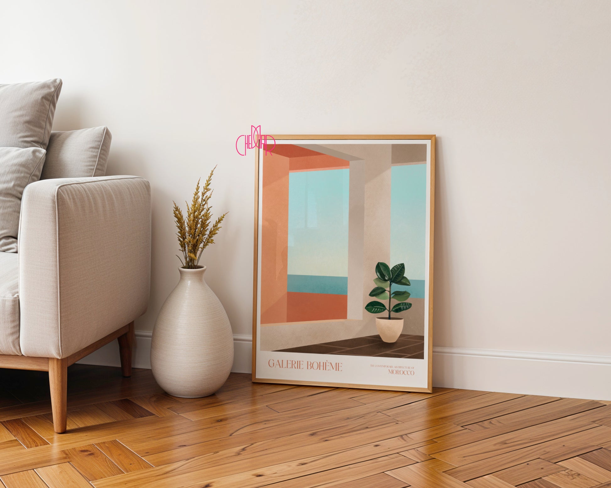 Plakat Morocco Window, Galerie Bohème, Contemporary Art, Minimalizm