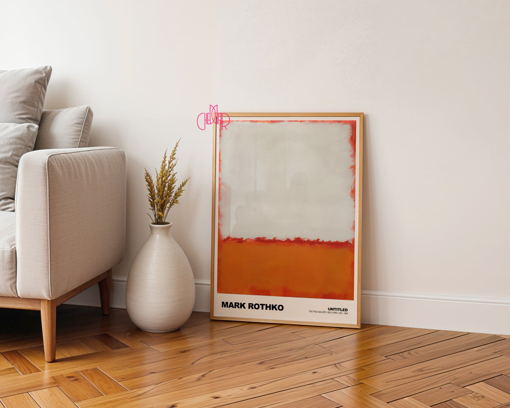 Eteryczne Horyzonty: Alabaster Drift – Mark Rothko, Untitled (Orange and White)