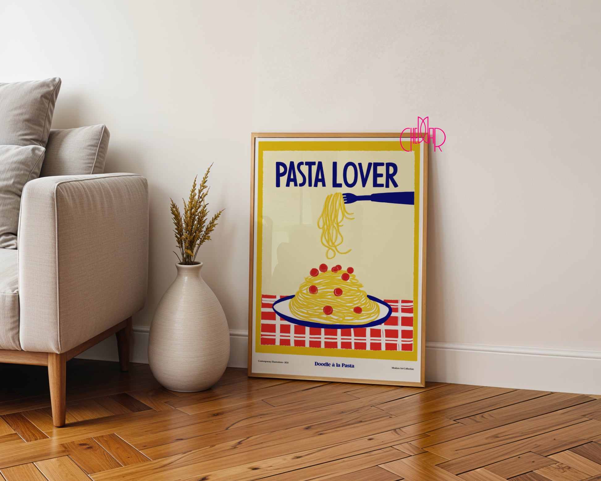 Plakat modernistyczny Pasta Lover, Galeria Sztuki Współczesnej
