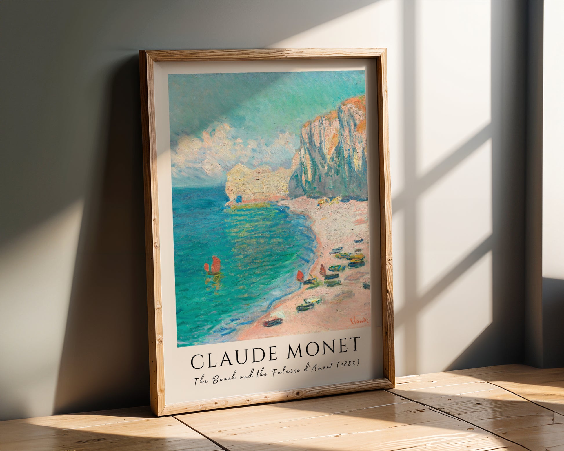 Claude Monet – The Beach and the Falaise d'Amont