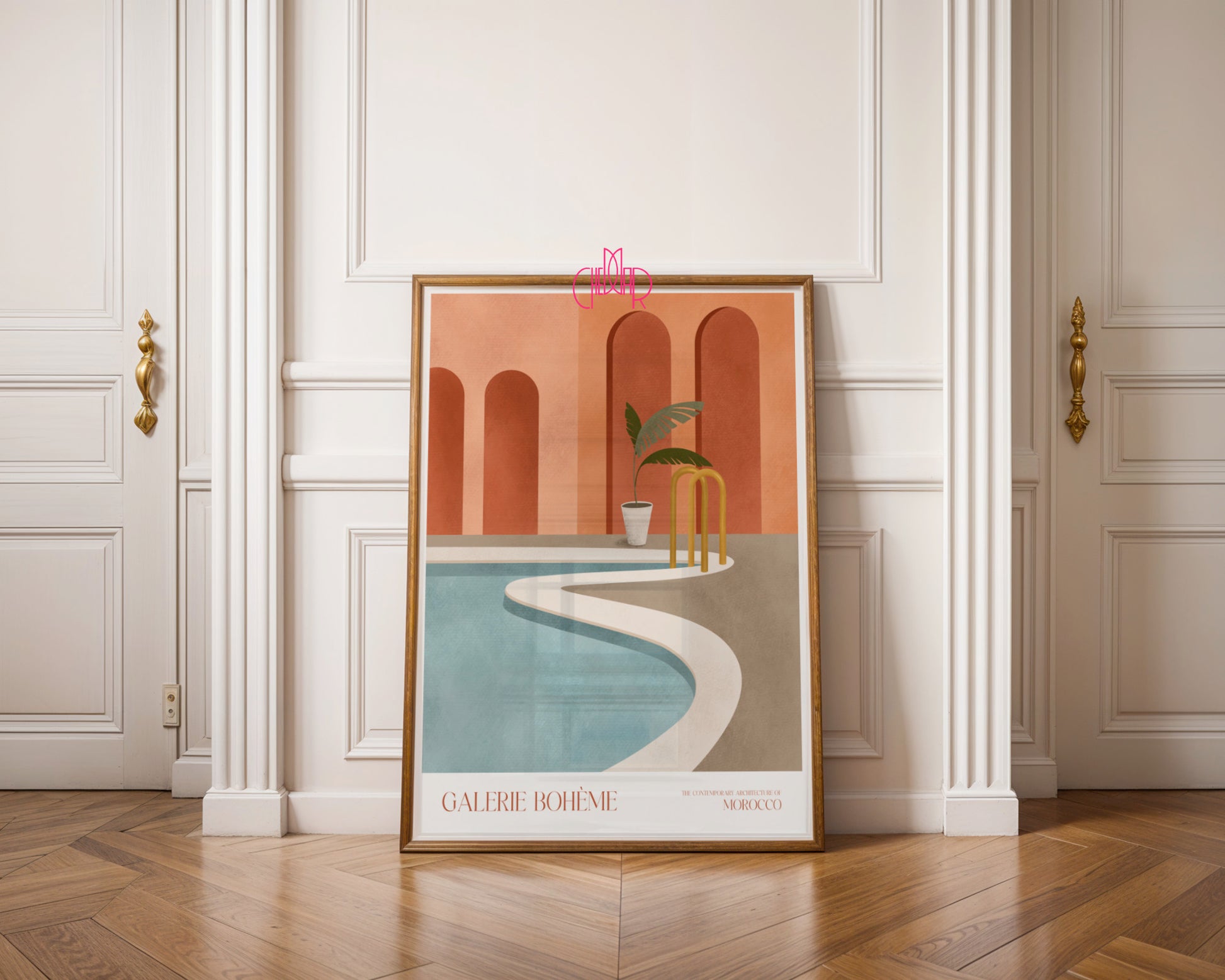 Plakat Moroccan Pool, Galerie Bohème, Contemporary Art, Minimalizm