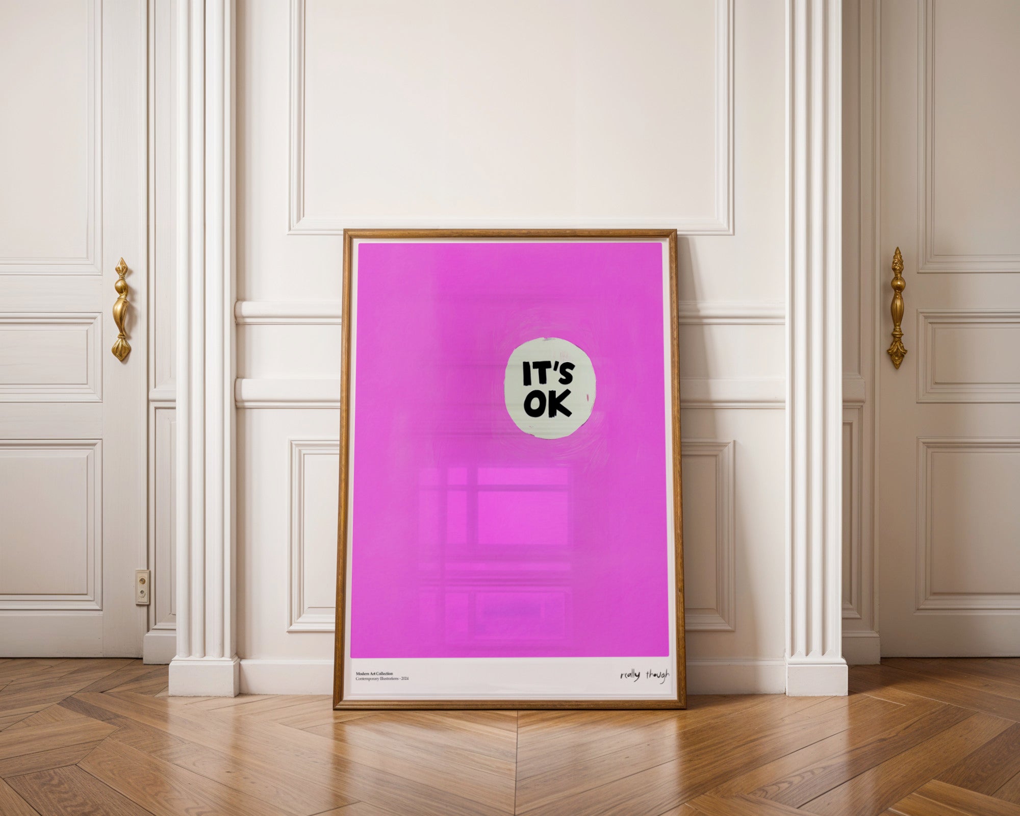Plakat It’s OK, Really Though, modernizm, sztuka współczesna