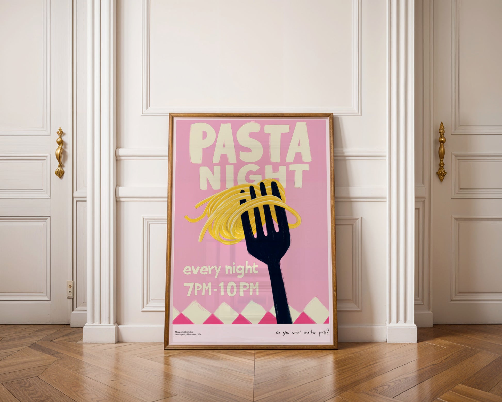Plakat „Pasta Night” – Bo każda noc jest dobra na odrobinę Italii!