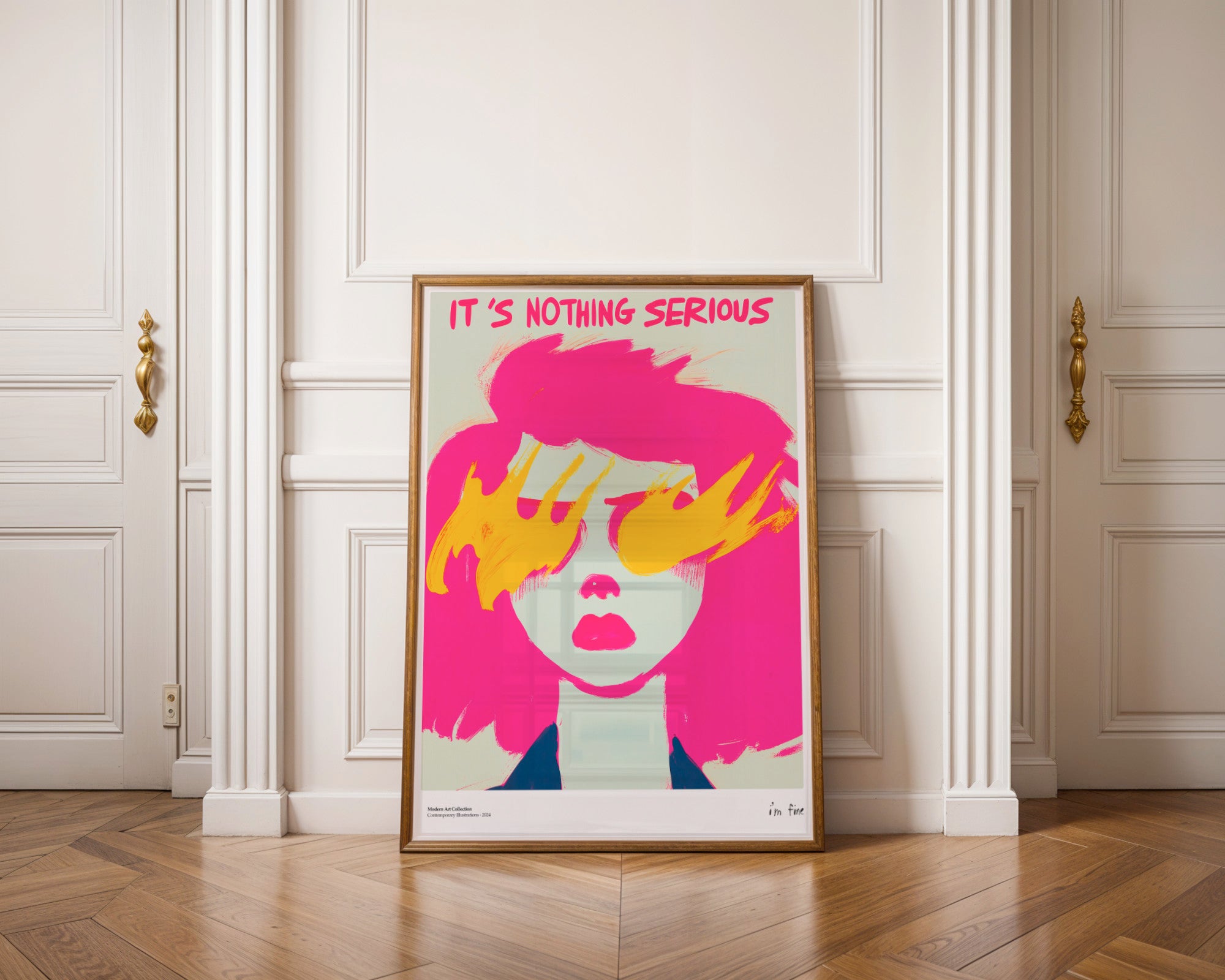 Plakat It’s Nothing Serious, I’m Fine, modernizm, sztuka współczesna