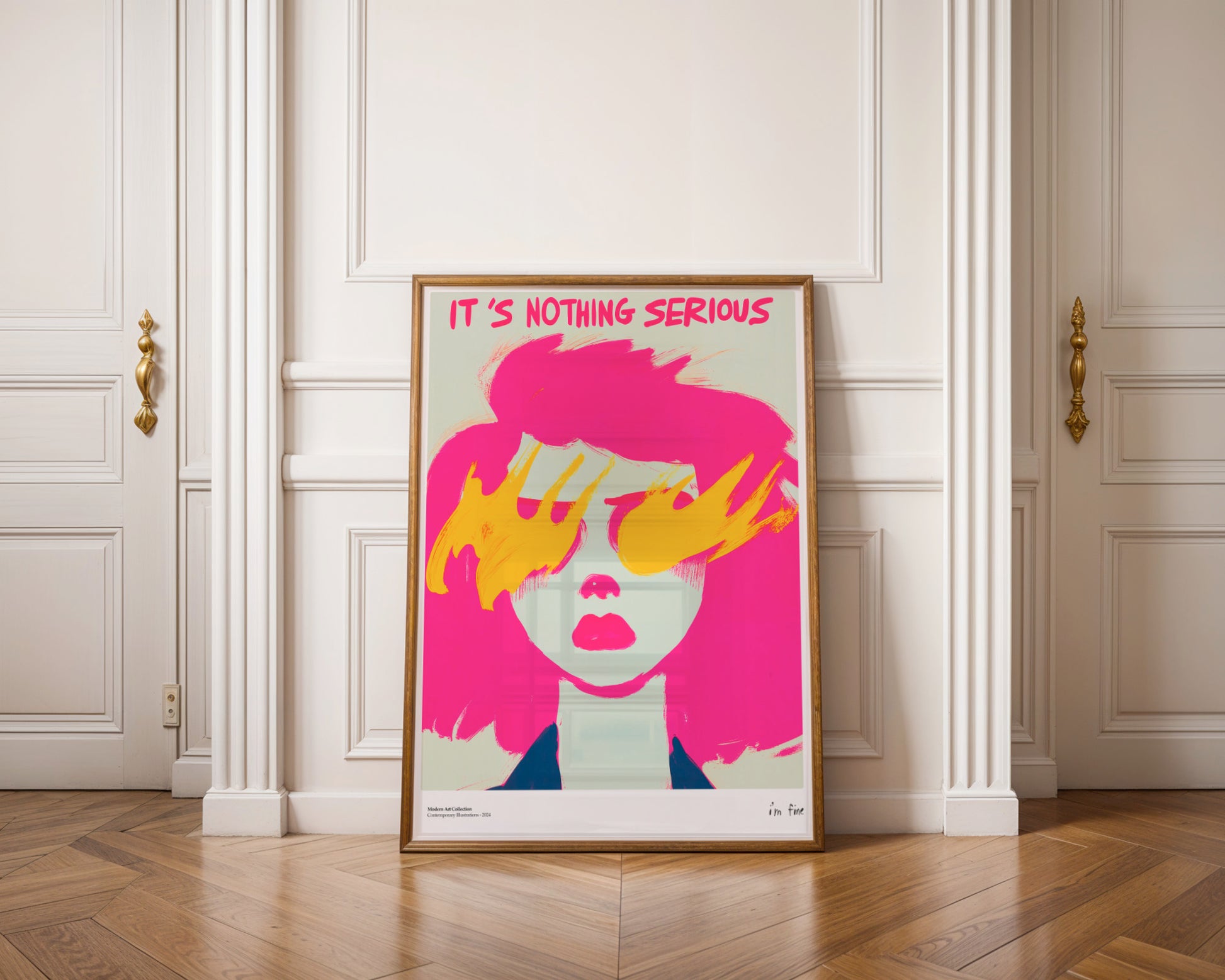 Plakat It’s Nothing Serious, I’m Fine, modernizm, sztuka współczesna