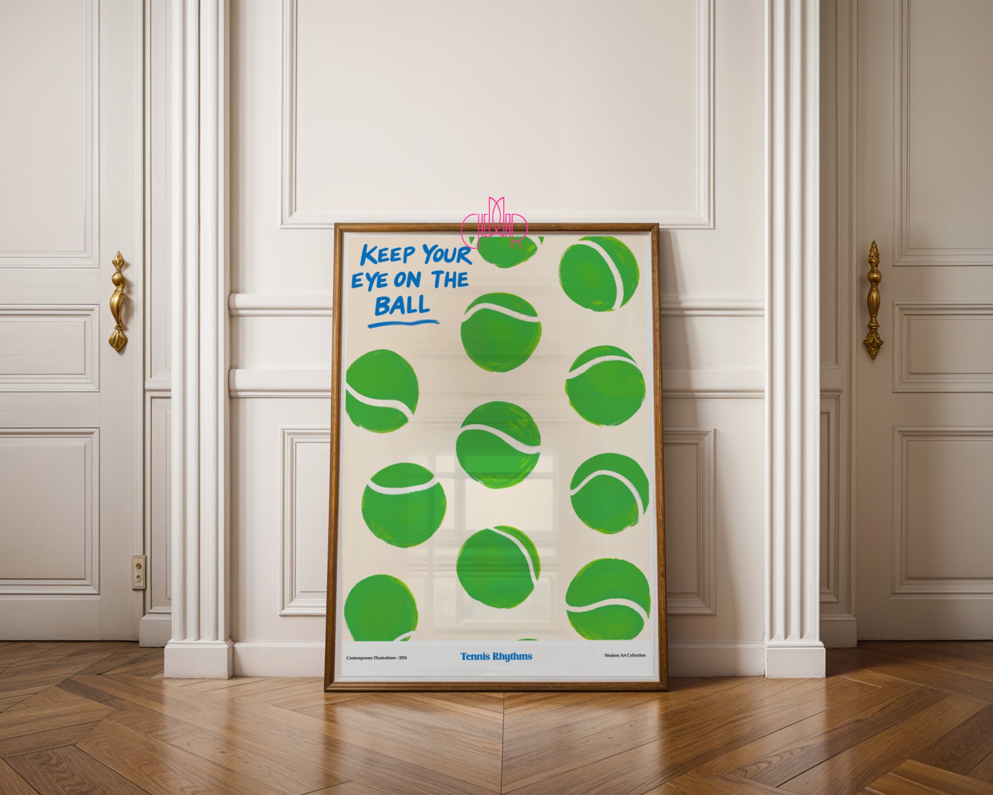 Plakat Keep Your Eye on the Ball, modernizm, sztuka współczesna