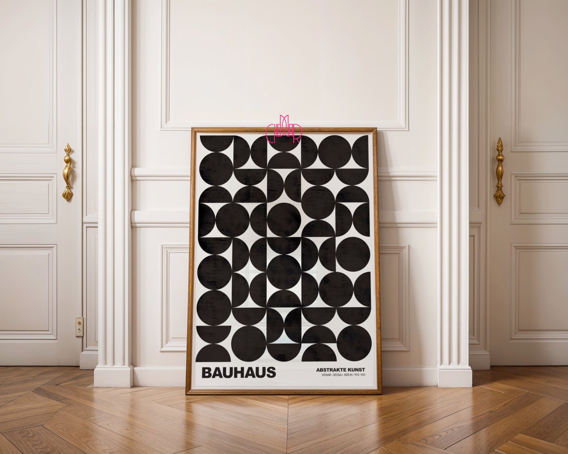 Strukturalna Cisza: Arch Linear – Bauhaus, Abstract Monochrome Design