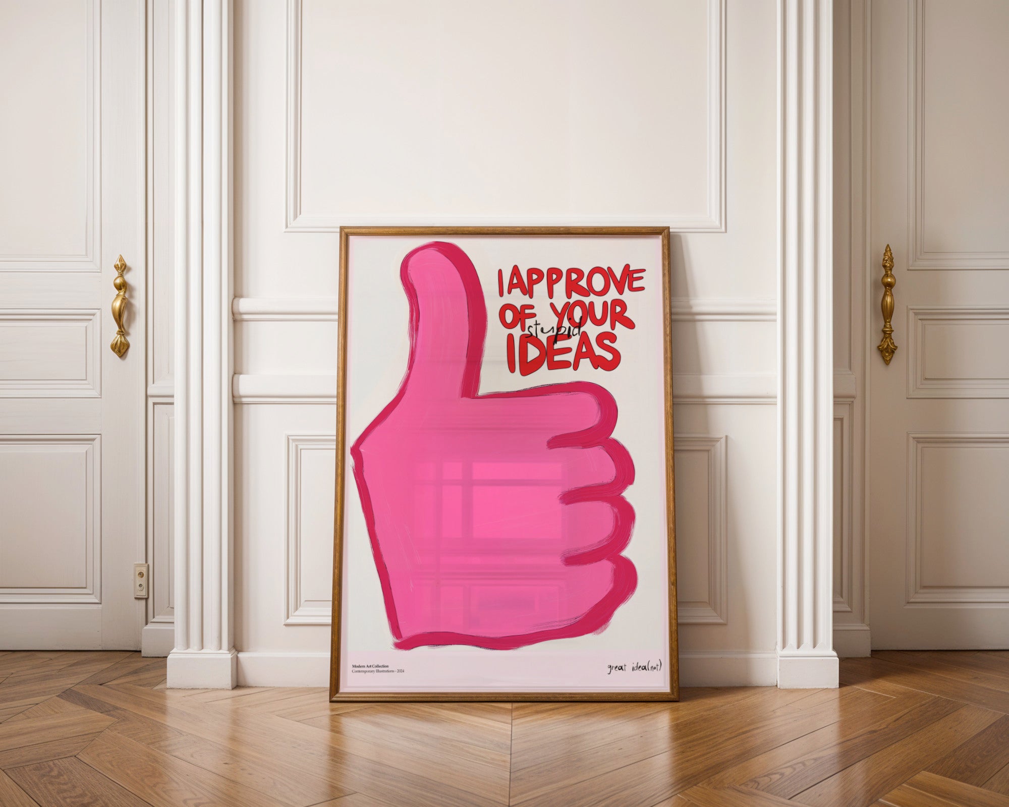 Plakat „I Approve” – Ironiczna Pochwała Twoich Najbardziej Szalonych Pomysłów!