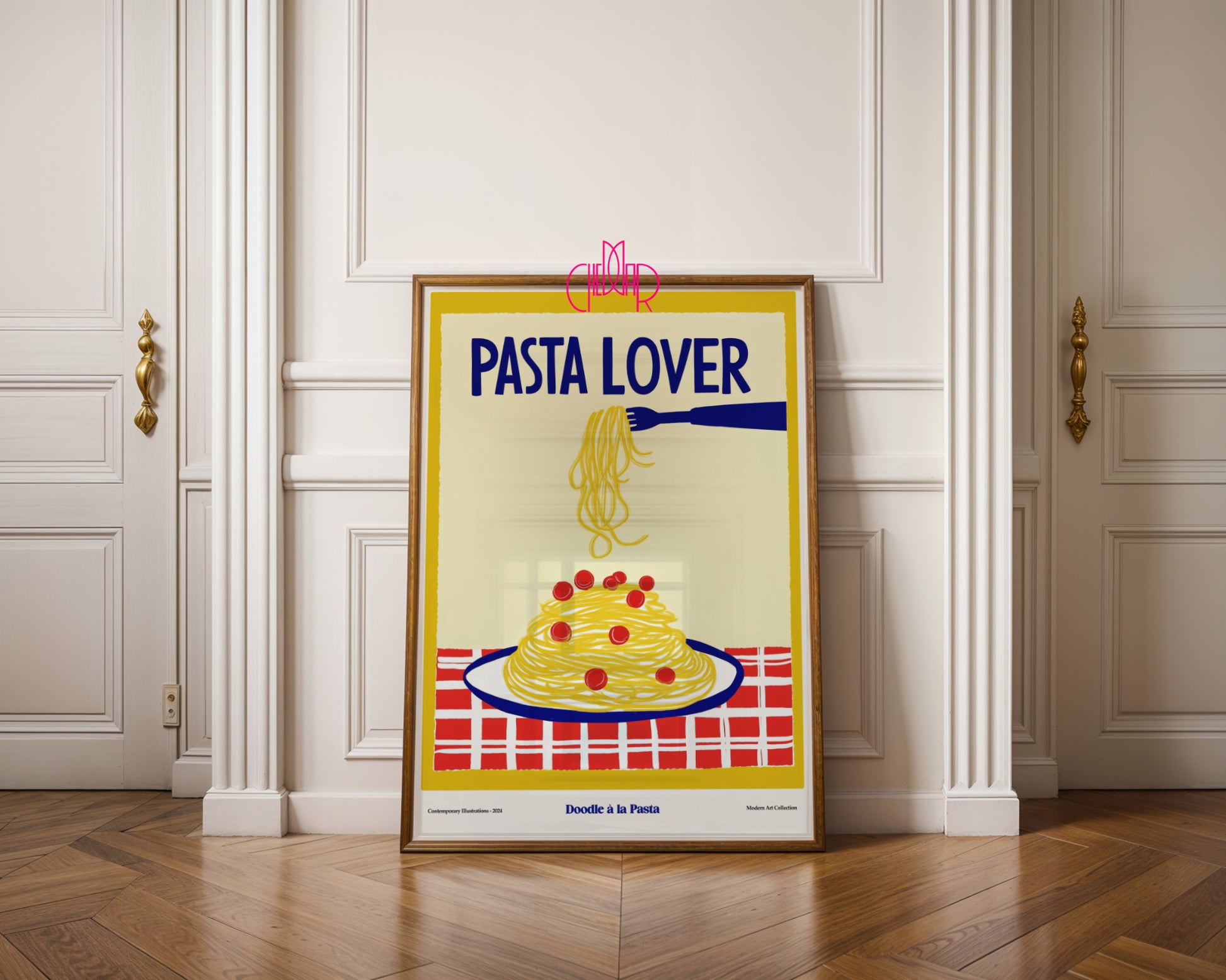 Plakat modernistyczny Pasta Lover, Galeria Sztuki Współczesnej