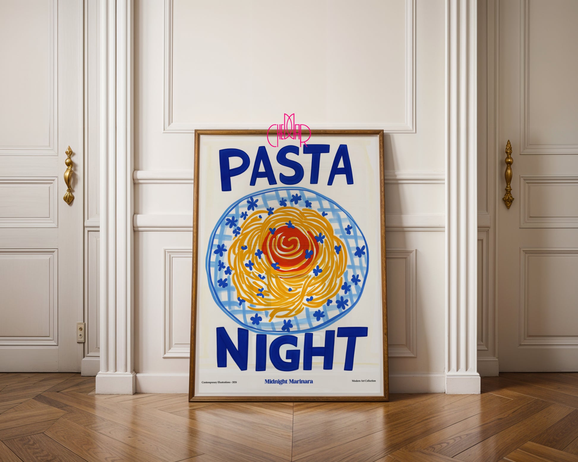 Plakat modernistyczny Pasta Night, Galeria Sztuki Współczesnej