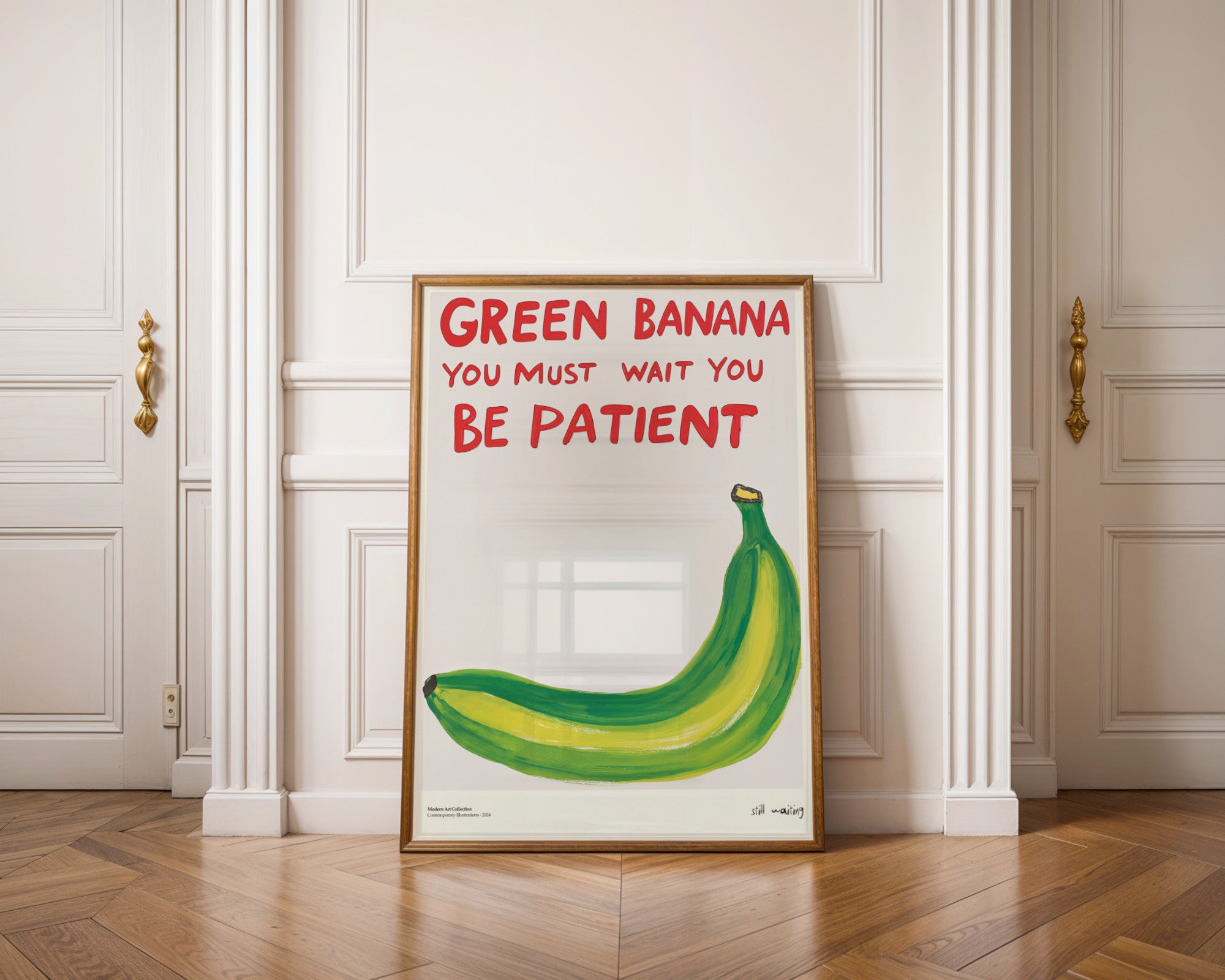 Plakat „Green Banana” – Stylowa Lekcja Cierpliwości w Twoim Domu!