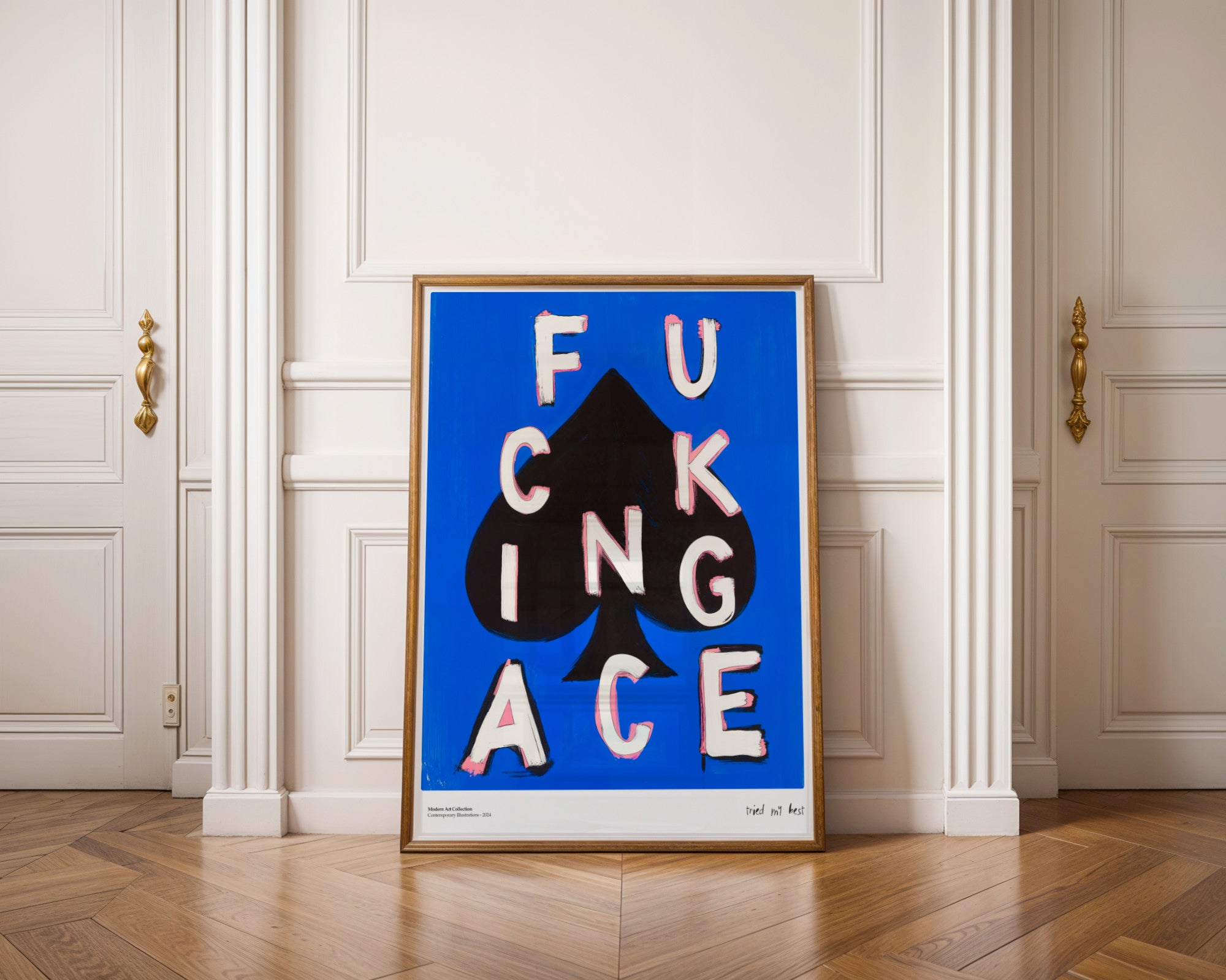 Plakat „Fucking Ace” – Zwycięski Akcent w Twoim Wnętrzu!