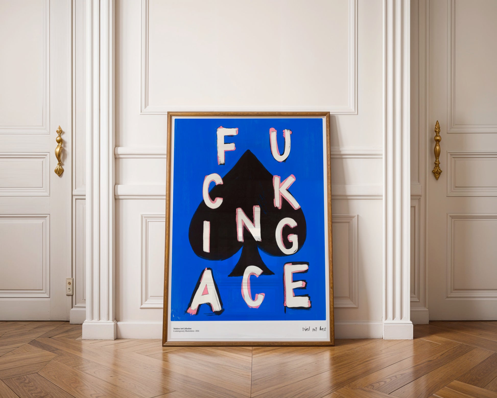 Plakat „Fucking Ace” – Zwycięski Akcent w Twoim Wnętrzu!