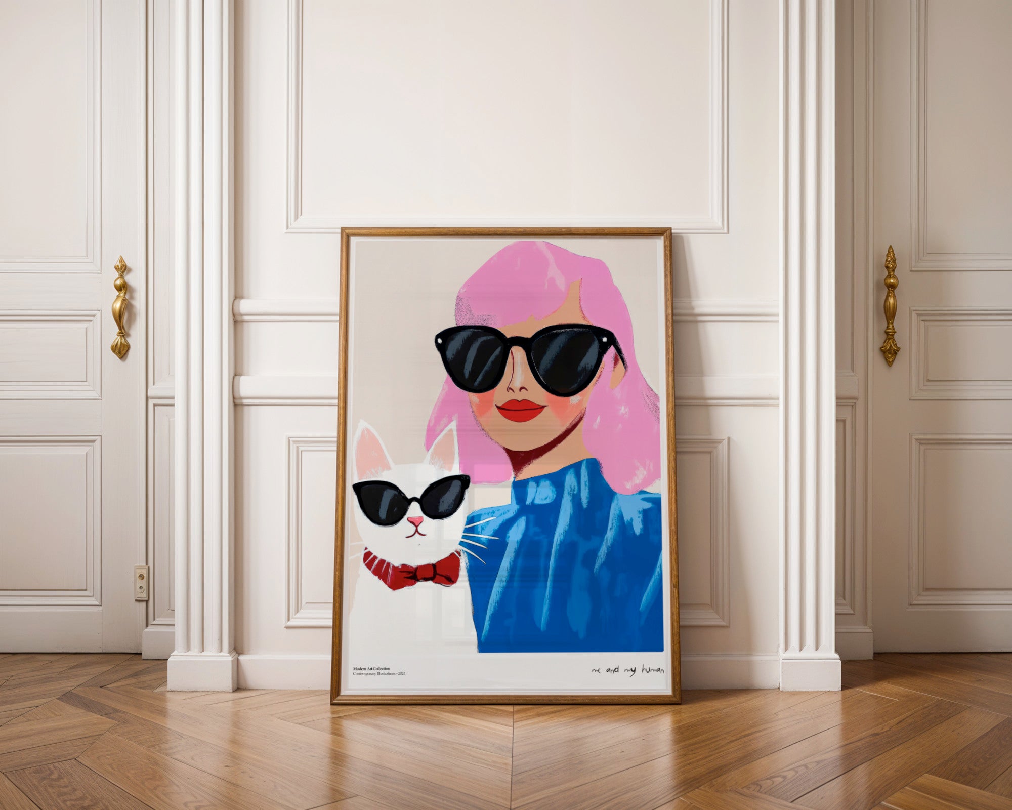 Plakat „Me and My Human” – Stylowy duet, który skradnie Twoje serce!