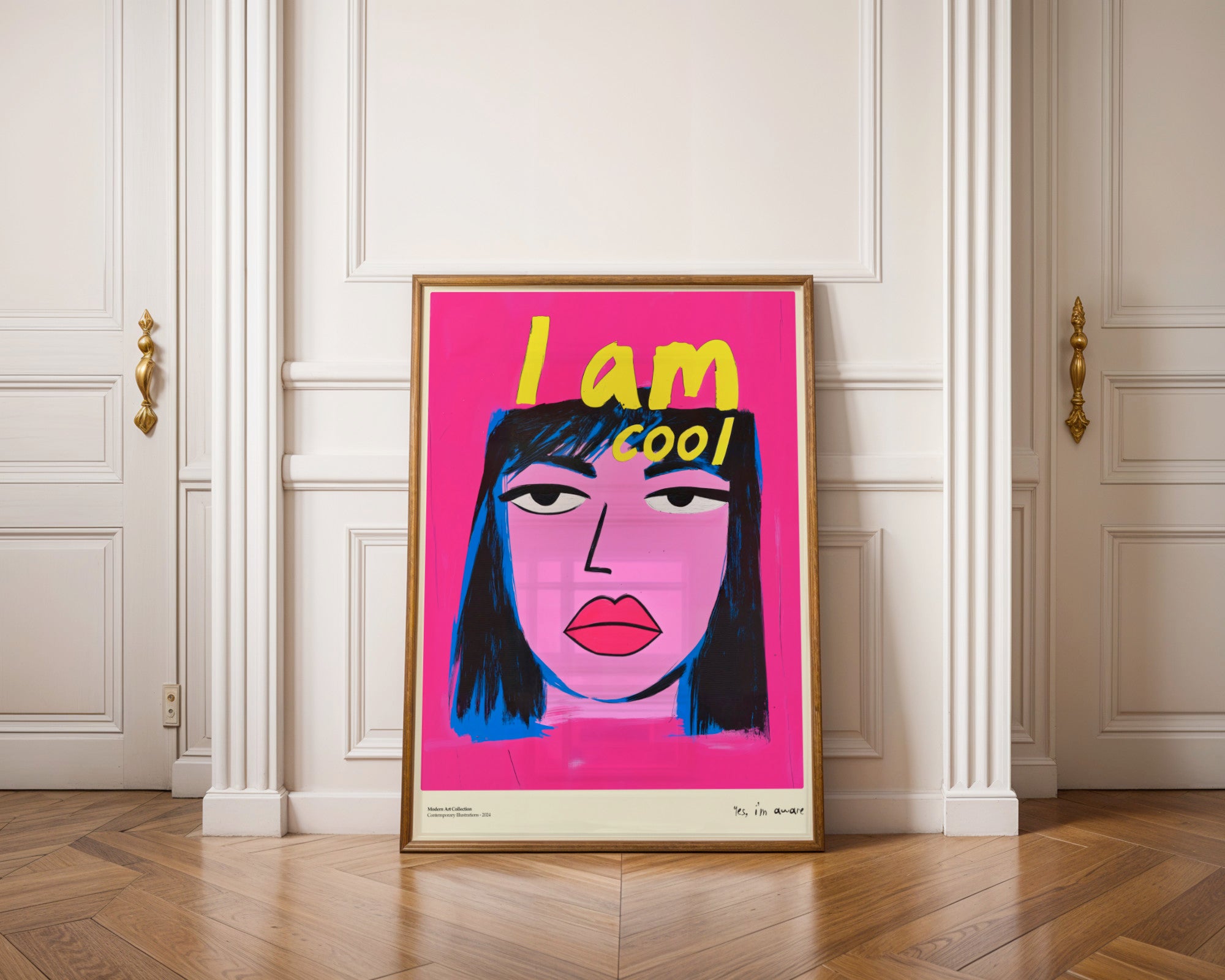 Plakat I Am Cool, Yes I’m Aware, modernizm, sztuka współczesna