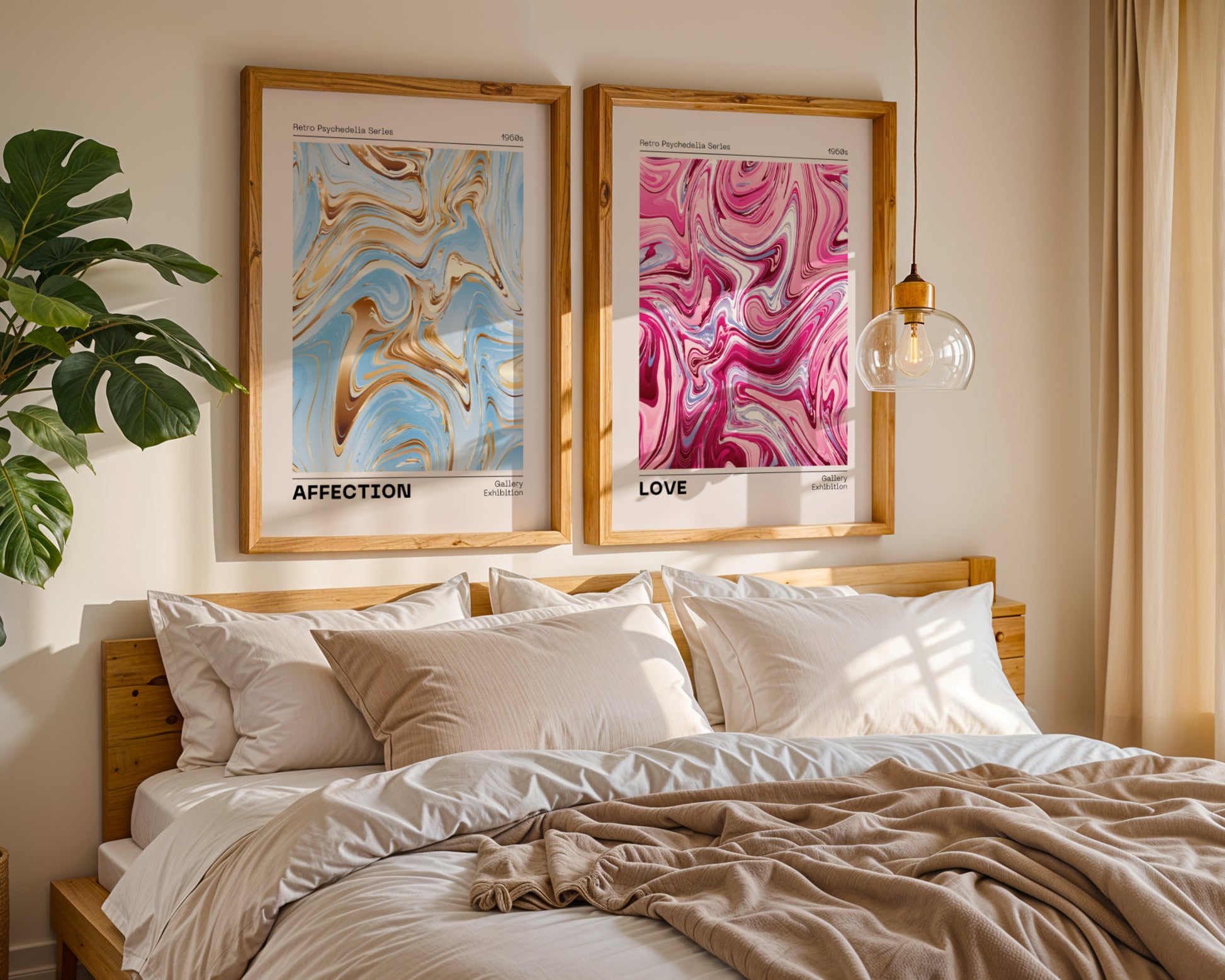 Zestaw plakatów Miłość i sympatia, sztuka abstrakcyjna, współczesna