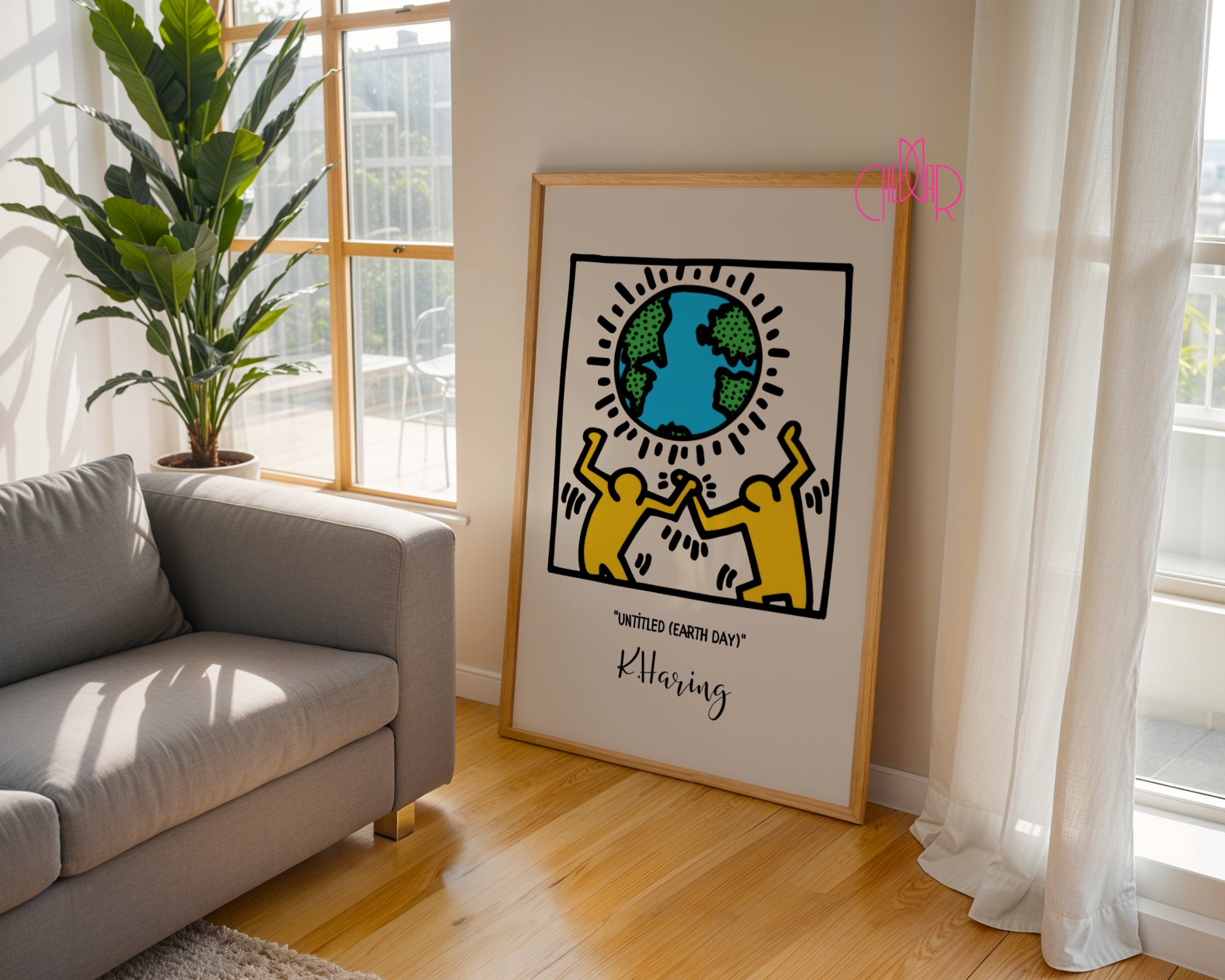 Plakat Keith Haring Untitled (Earth Day), street art, pop art