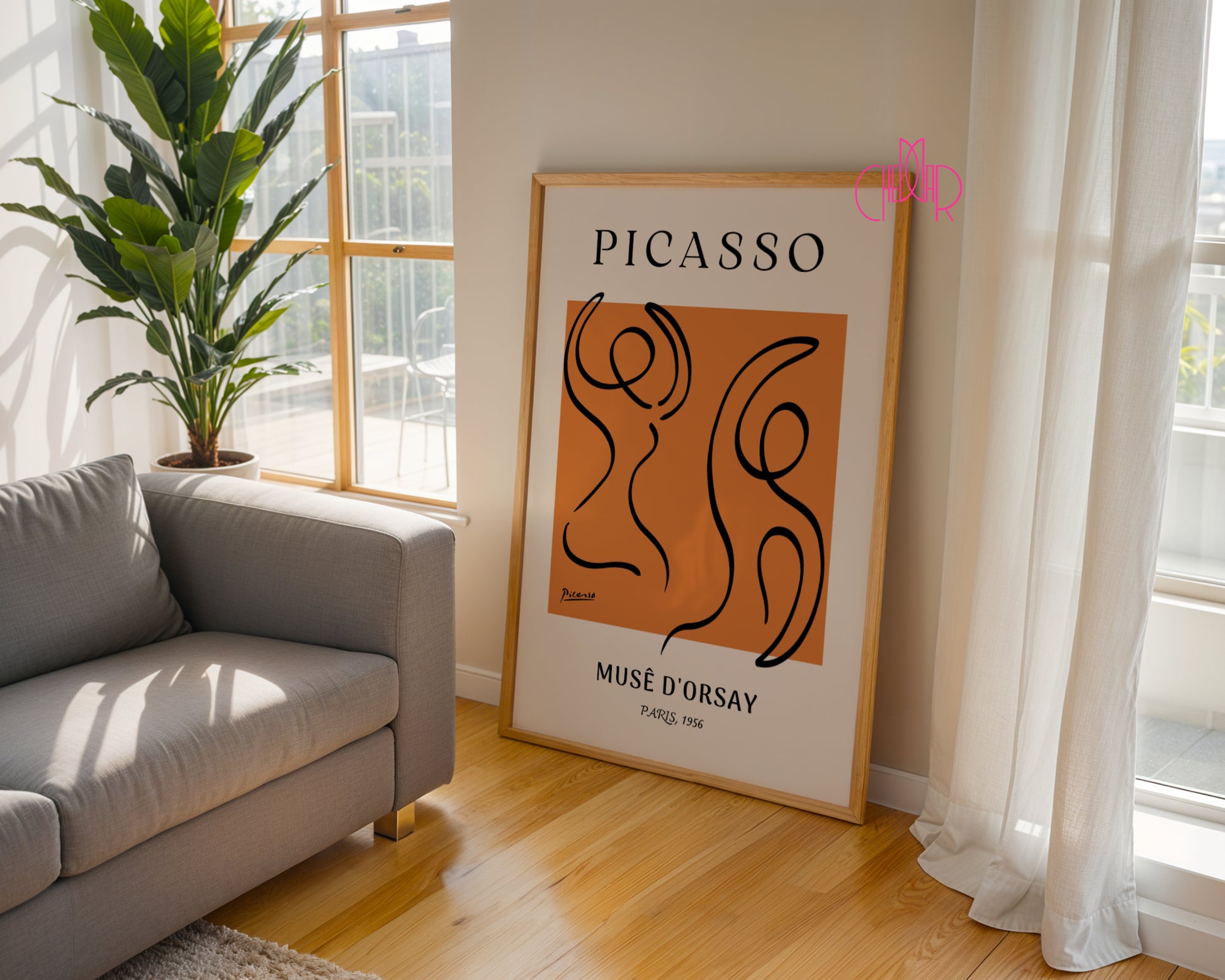 Pablo Picasso – Musée d’Orsay Abstract Figure & Orange Contrast