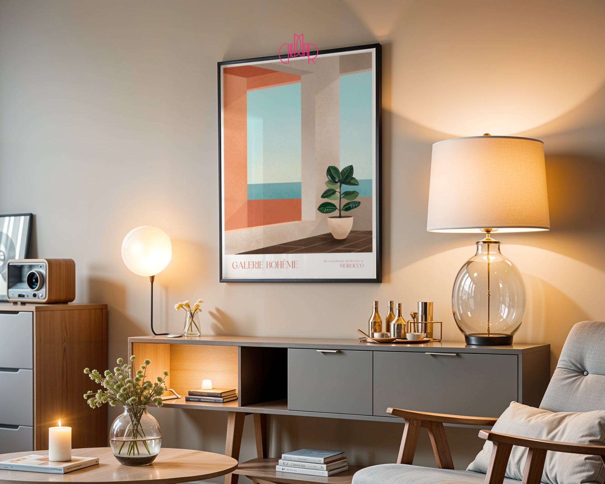 Plakat Morocco Window, Galerie Bohème, Contemporary Art, Minimalizm