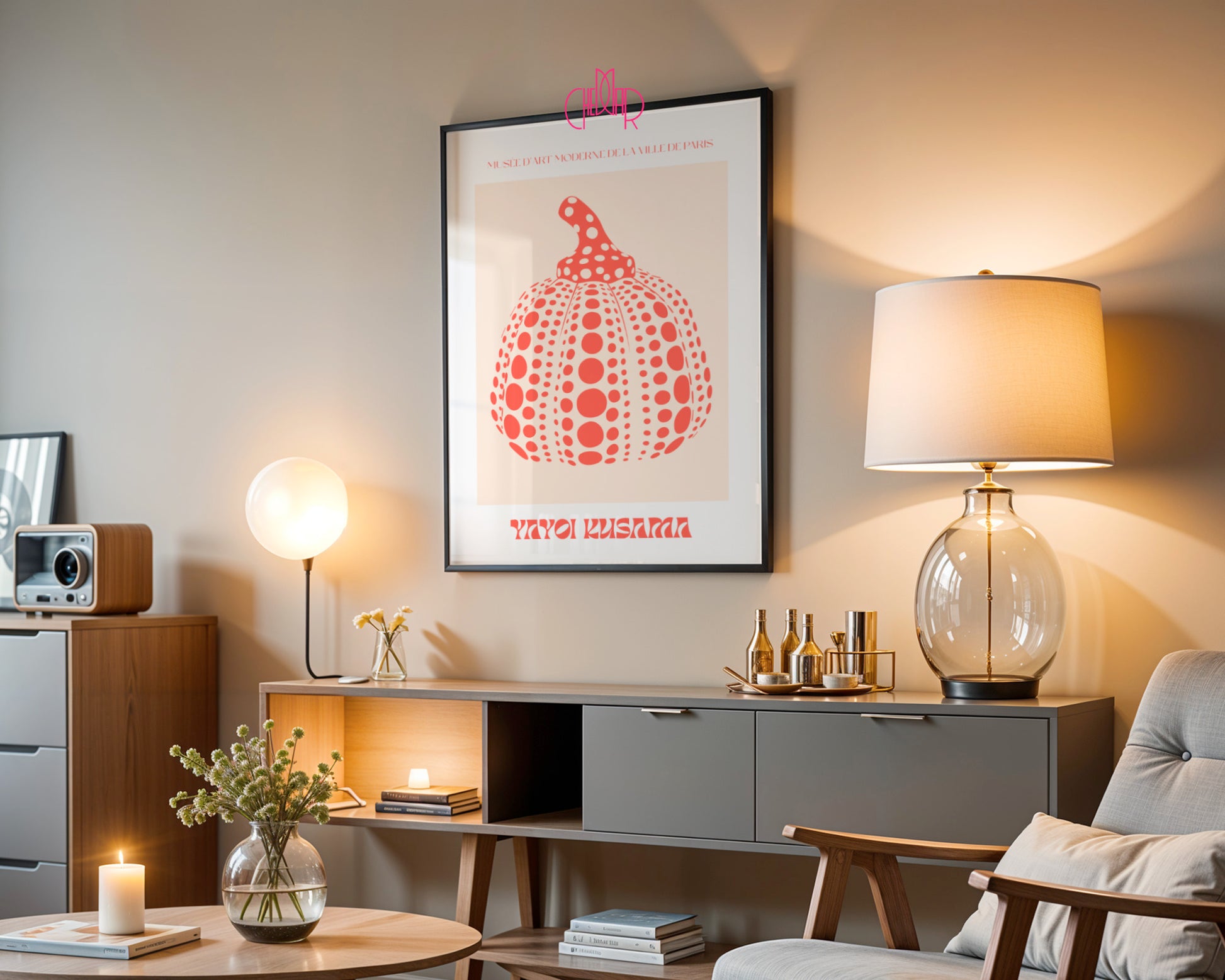 Plakat Yayoi Kusama, Red Pumpkin, Contemporary Art Museum