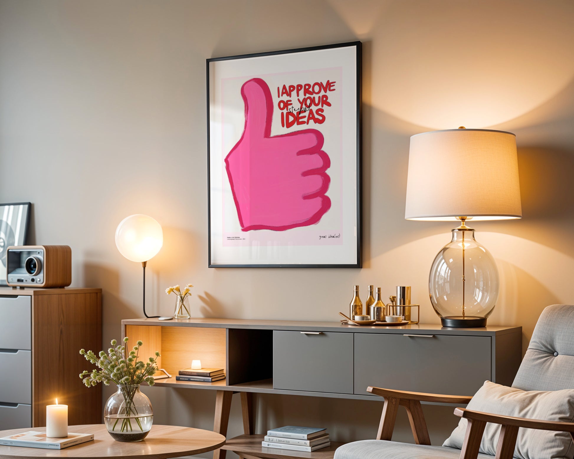 Plakat „I Approve” – Ironiczna Pochwała Twoich Najbardziej Szalonych Pomysłów!