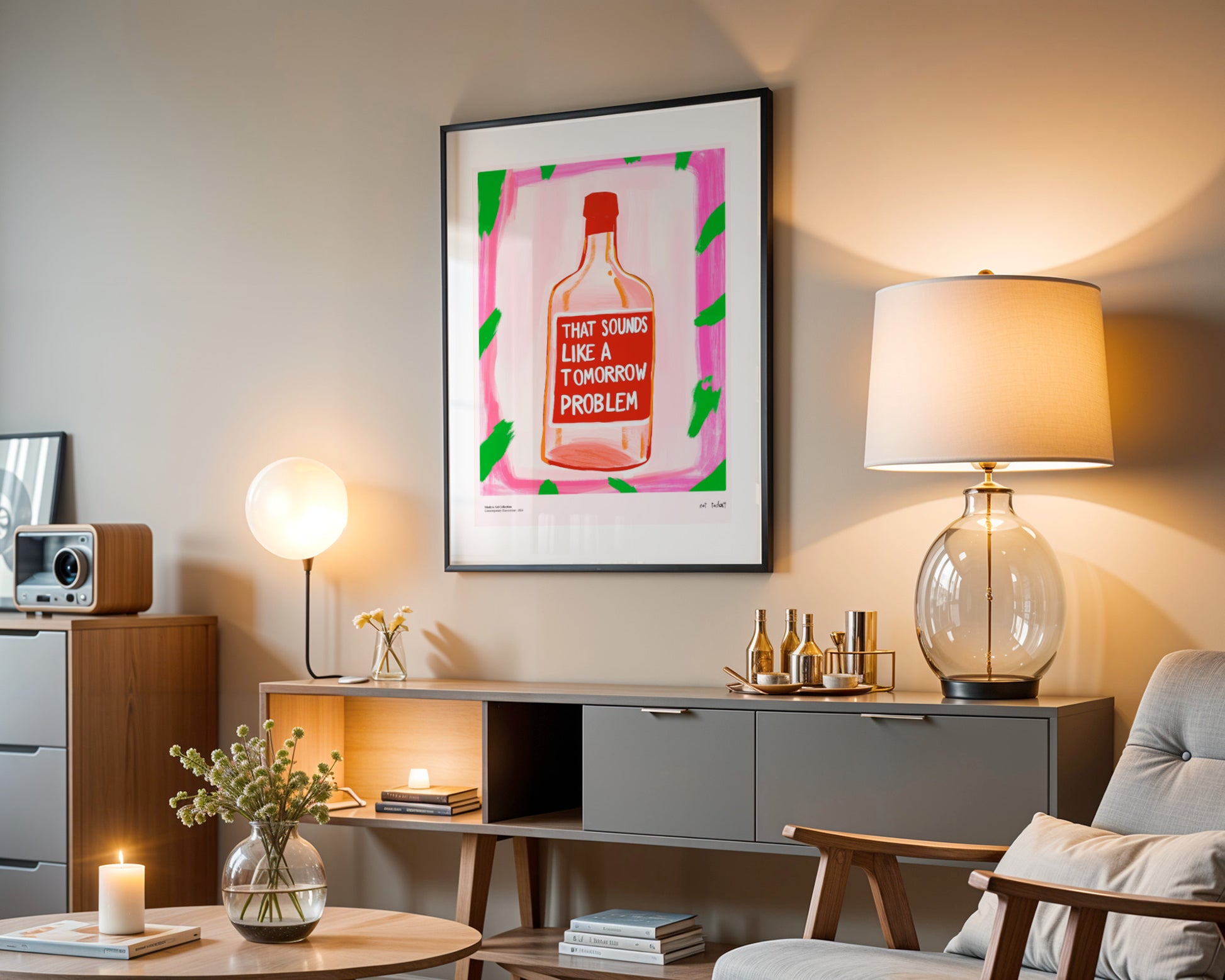 Plakat „Tomorrow Problem” – Manifest Relaksu w Twoim Wnętrzu!